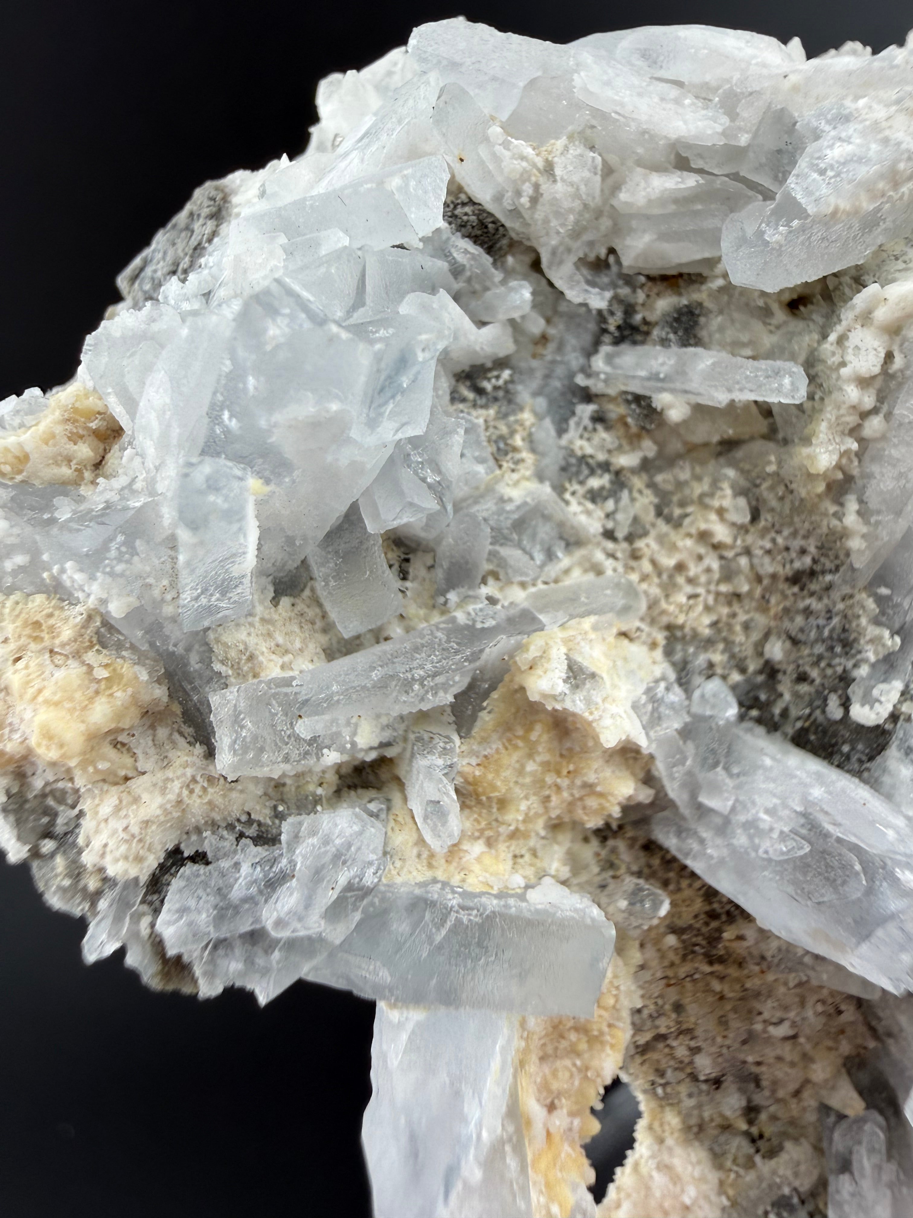 Blue Barite with Fluorescent Calcite & Quartz | Erongo Mountains, Namibia