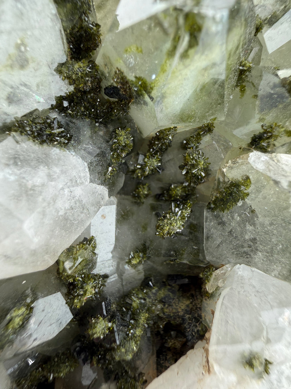 Quartz with Epidote Cluster | Cabinet Specimen | Guizhou, China