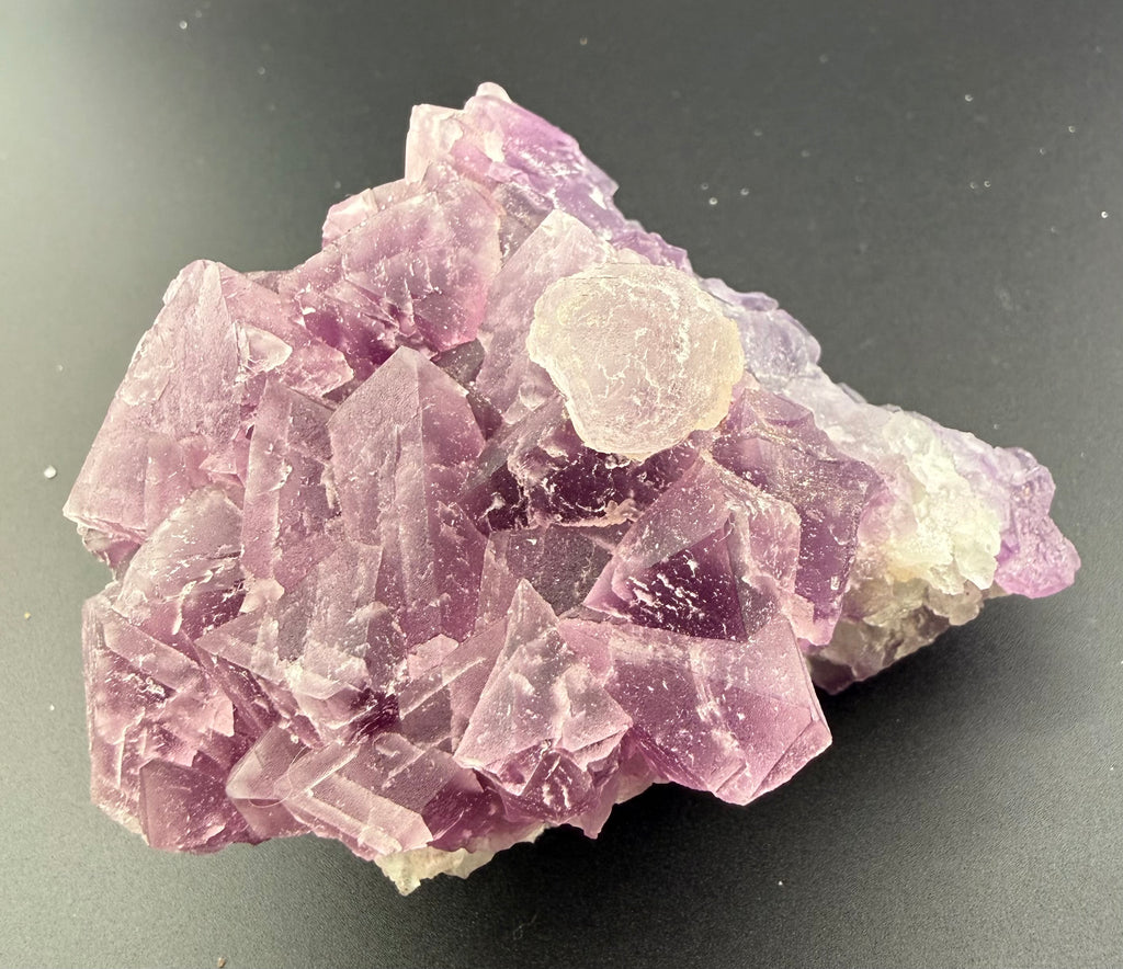 UV Reactive Purple Fluorite with Calcite — Fujian Province, China UV Reactive Purple Fluorite with Calcite — Fujian Province, China