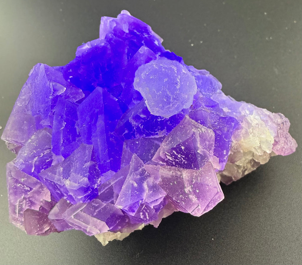 UV Reactive Purple Fluorite with Calcite — Fujian Province, China UV Reactive Purple Fluorite with Calcite — Fujian Province, China