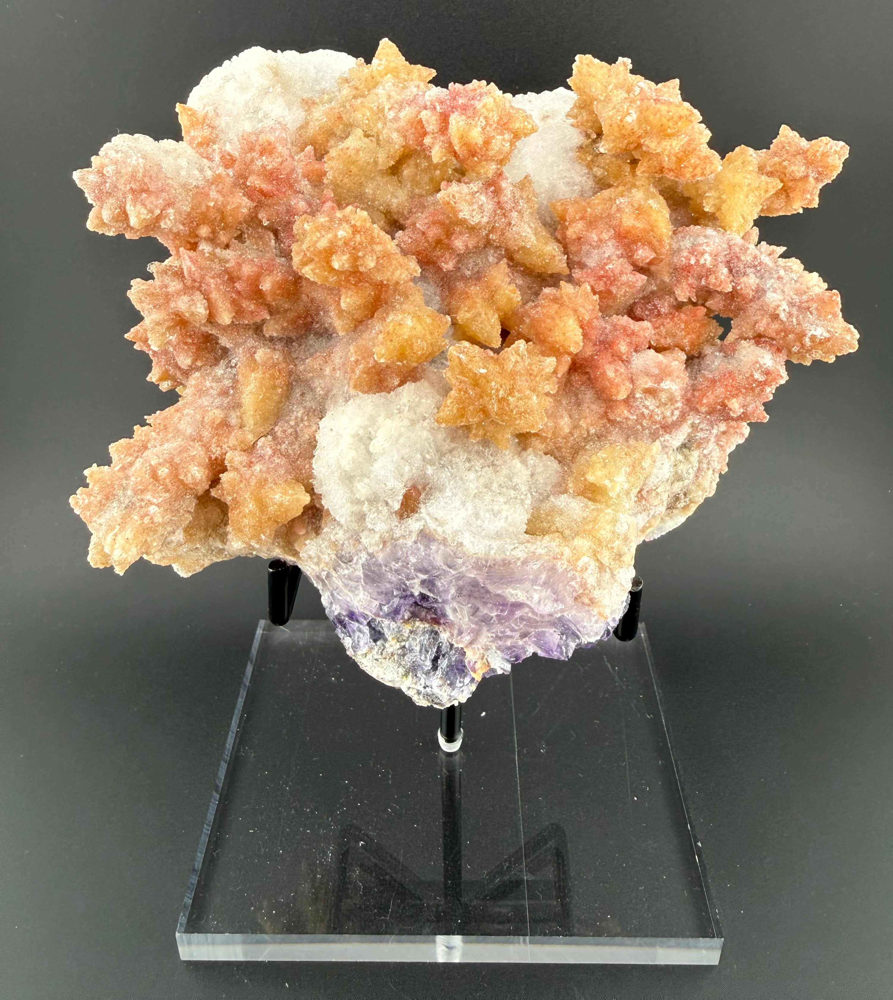 UV Reactive Calcite with Fluorite | Phosphorescent Specimen | Hubei, China