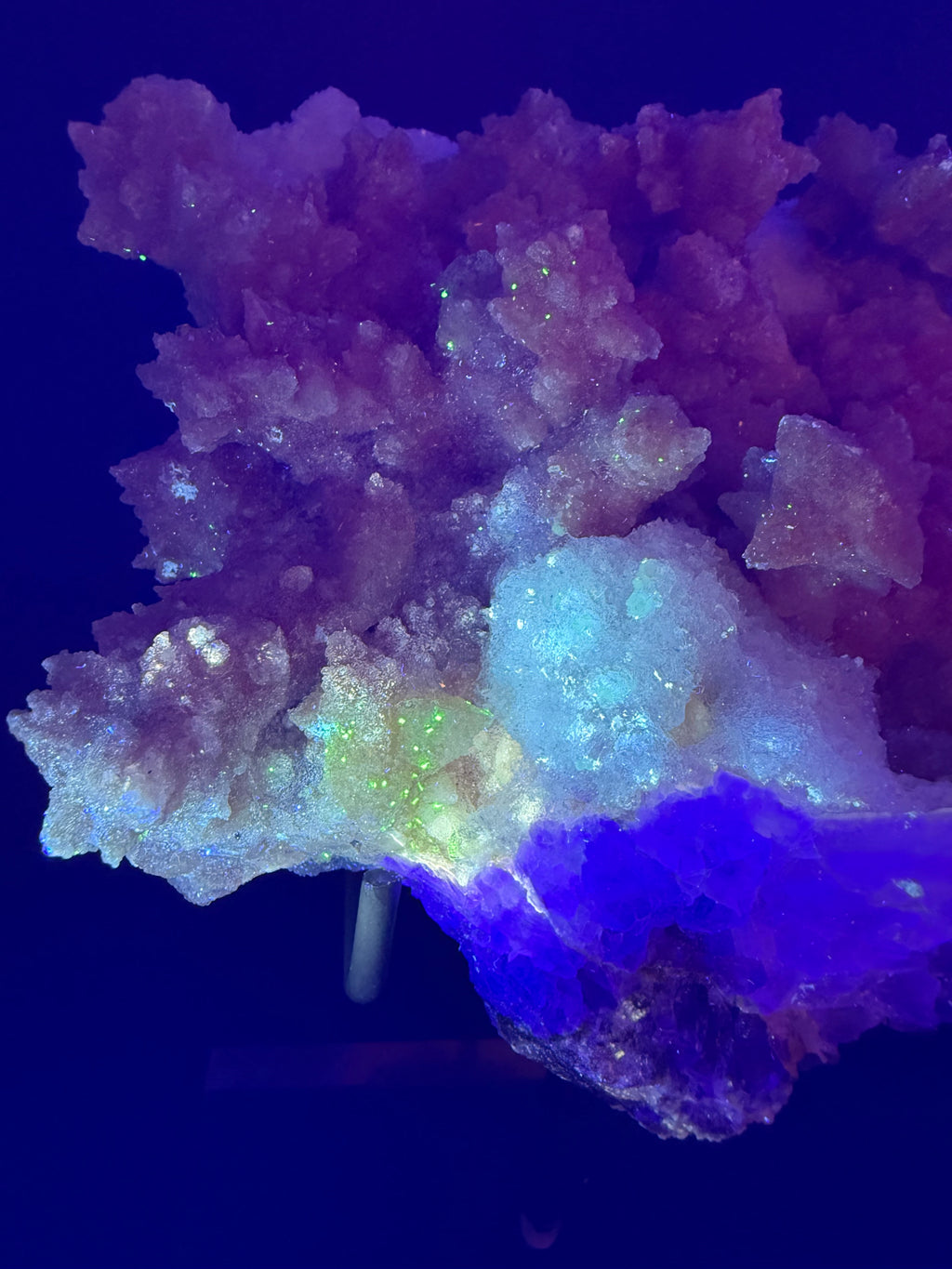 UV Reactive Calcite with Fluorite | Phosphorescent Specimen | Hubei, China
