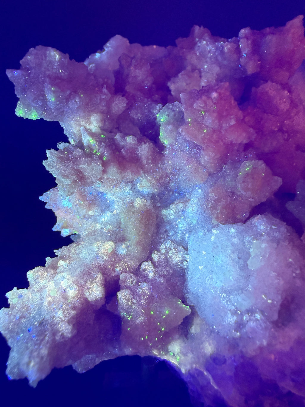 UV Reactive Calcite with Fluorite | Phosphorescent Specimen | Hubei, China