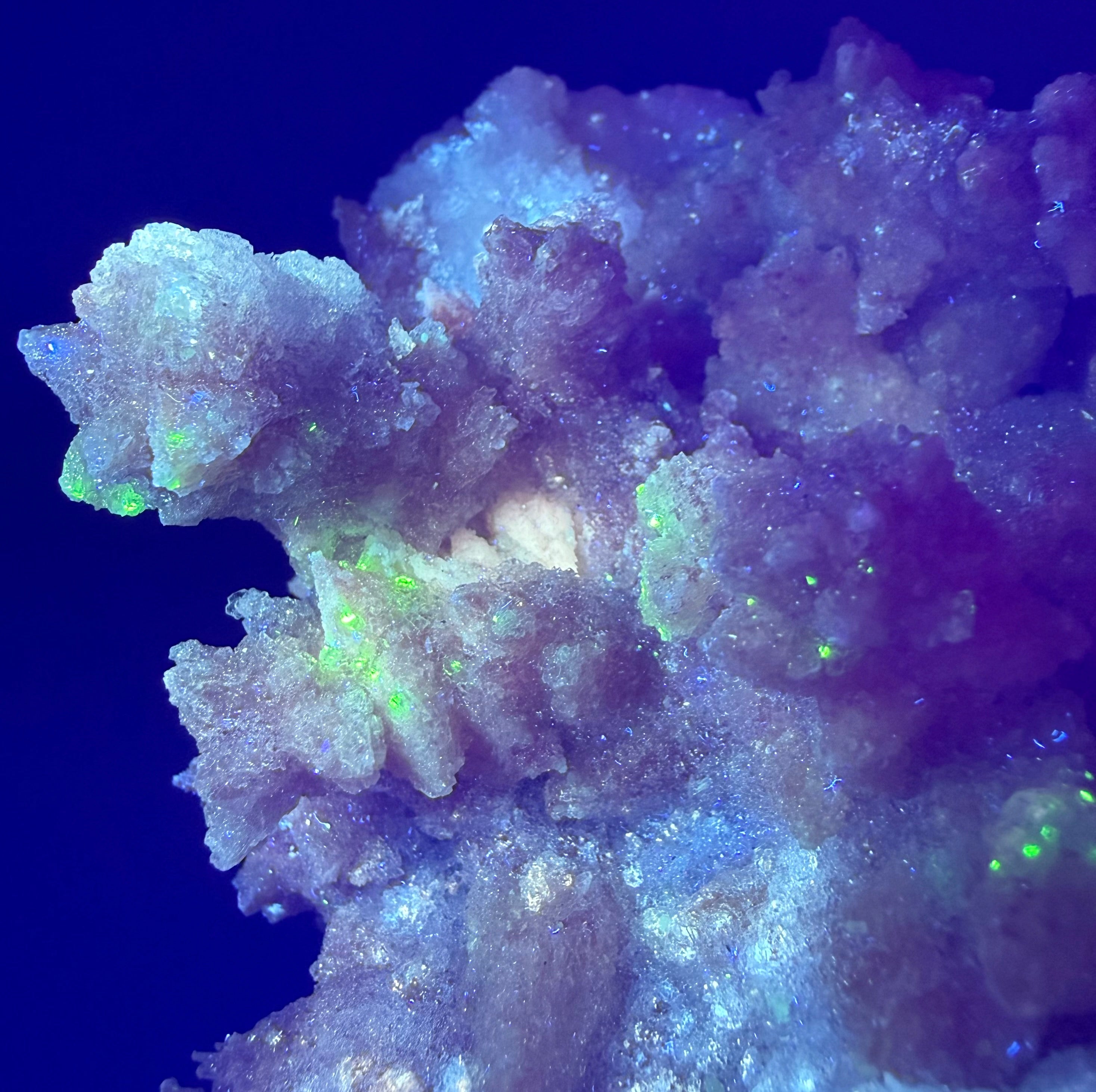 UV Reactive Calcite with Fluorite | Phosphorescent Specimen | Hubei, China