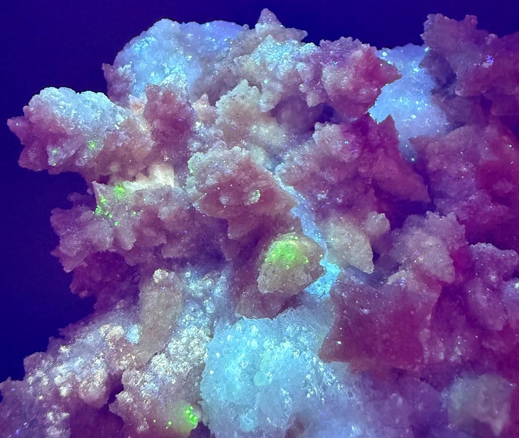 UV Reactive Calcite with Fluorite | Phosphorescent Specimen | Hubei, China