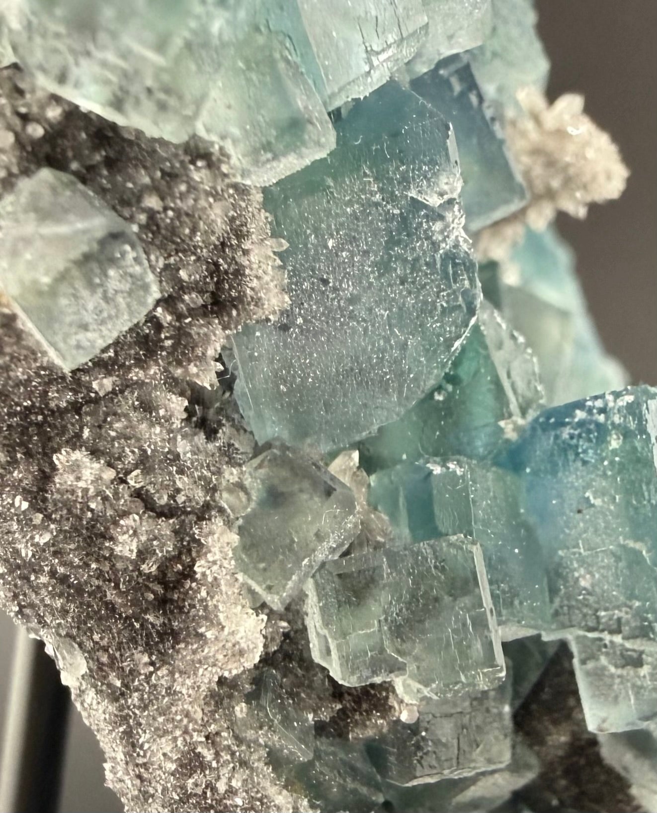 Blue Fluorite on Matrix · UV Reactive · China