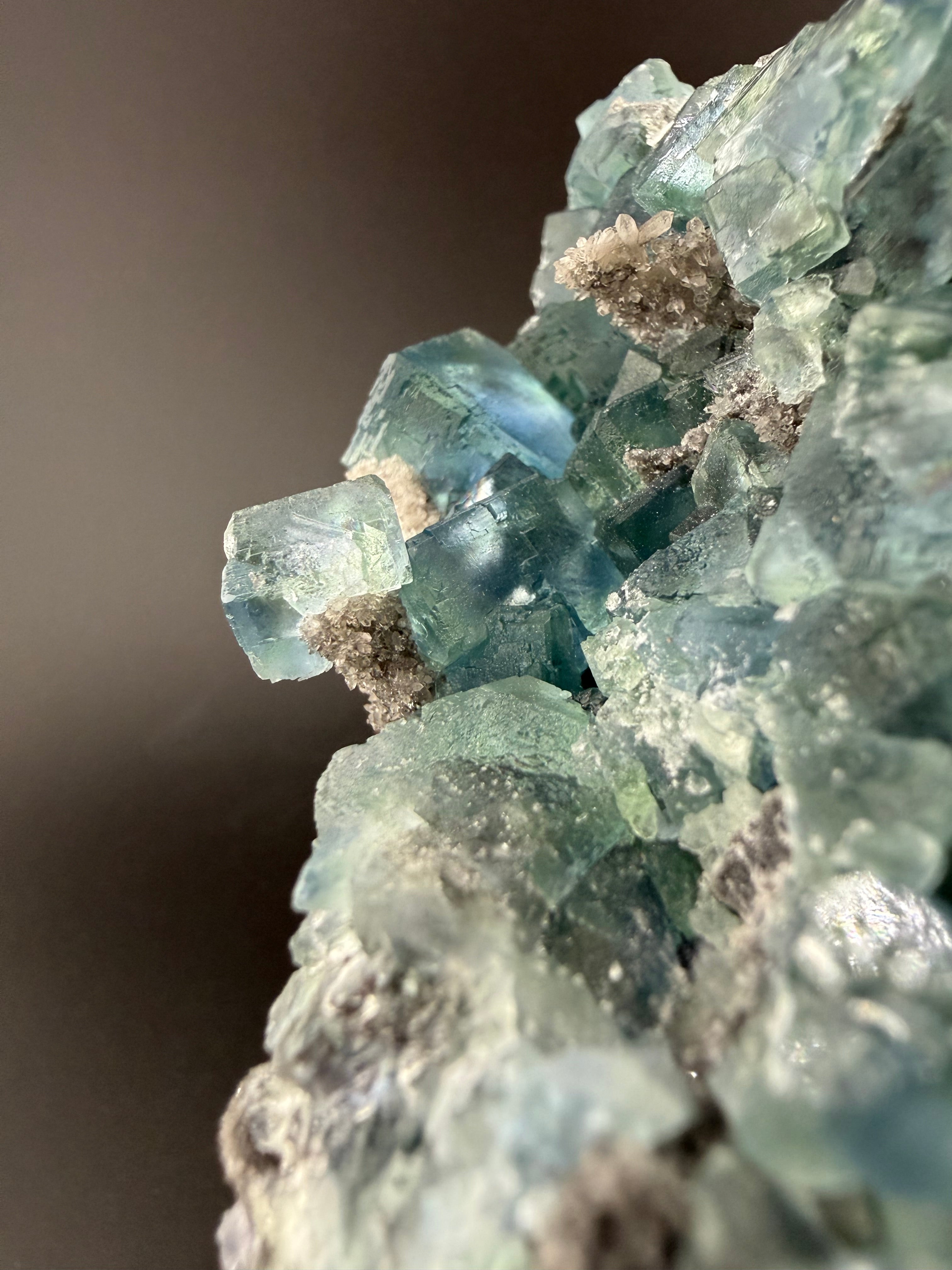 Blue Fluorite on Matrix · UV Reactive · China