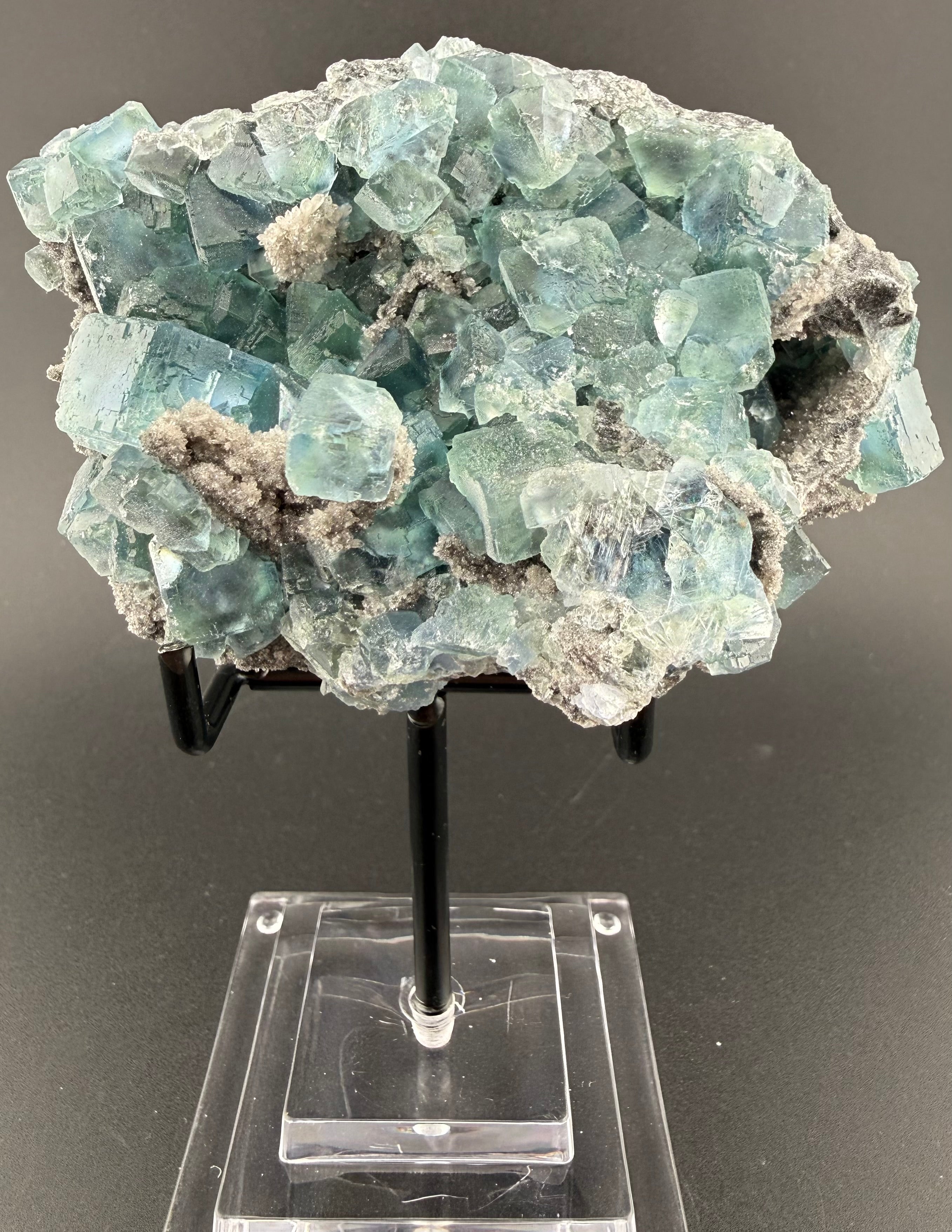 Blue Fluorite on Matrix · UV Reactive · China