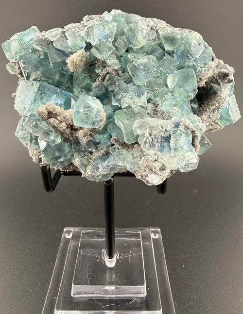 Blue Fluorite on Matrix · UV Reactive · China