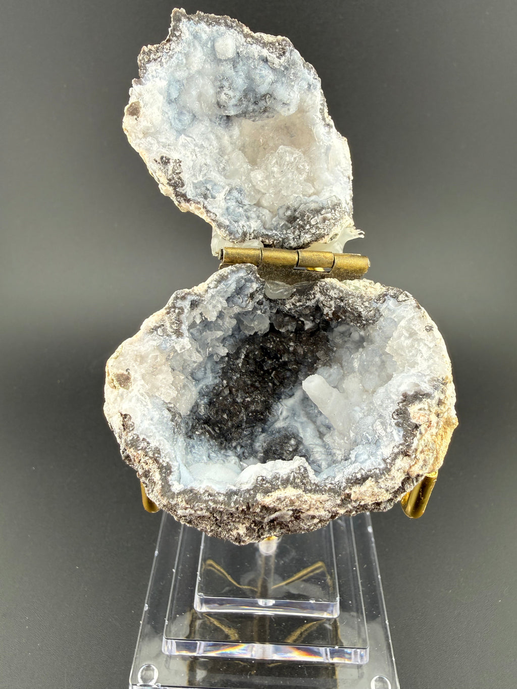 UV Reactive “Alien Agate” Geode | Hinged Display Specimen