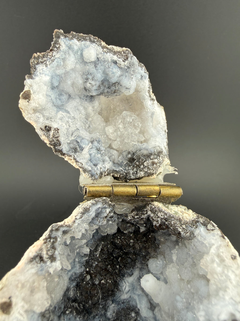 UV Reactive “Alien Agate” Geode | Hinged Display Specimen