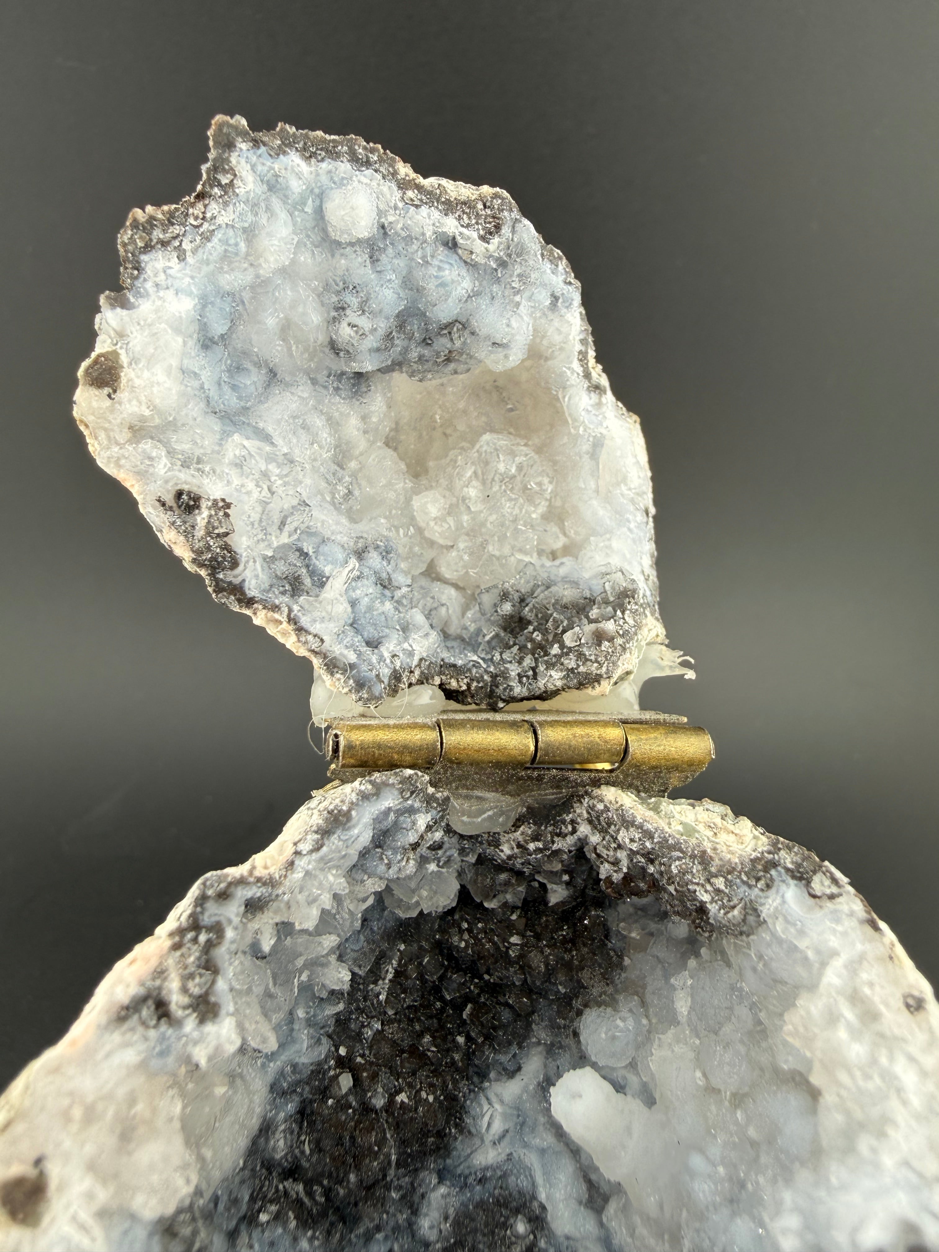 UV Reactive “Alien Agate” Geode | Hinged Display Specimen