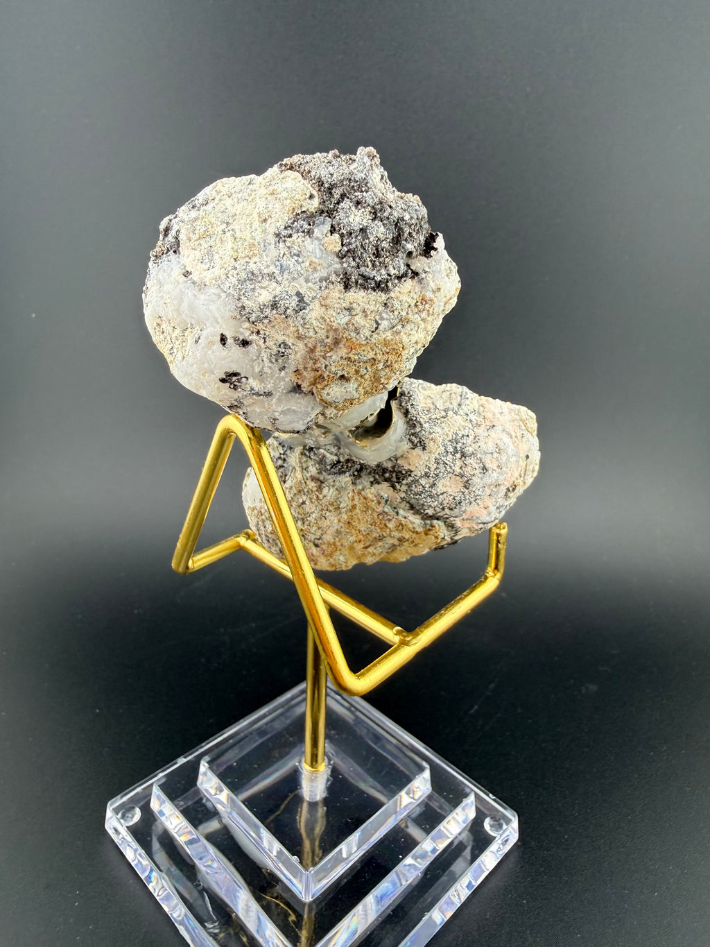 UV Reactive “Alien Agate” Geode | Hinged Display Specimen