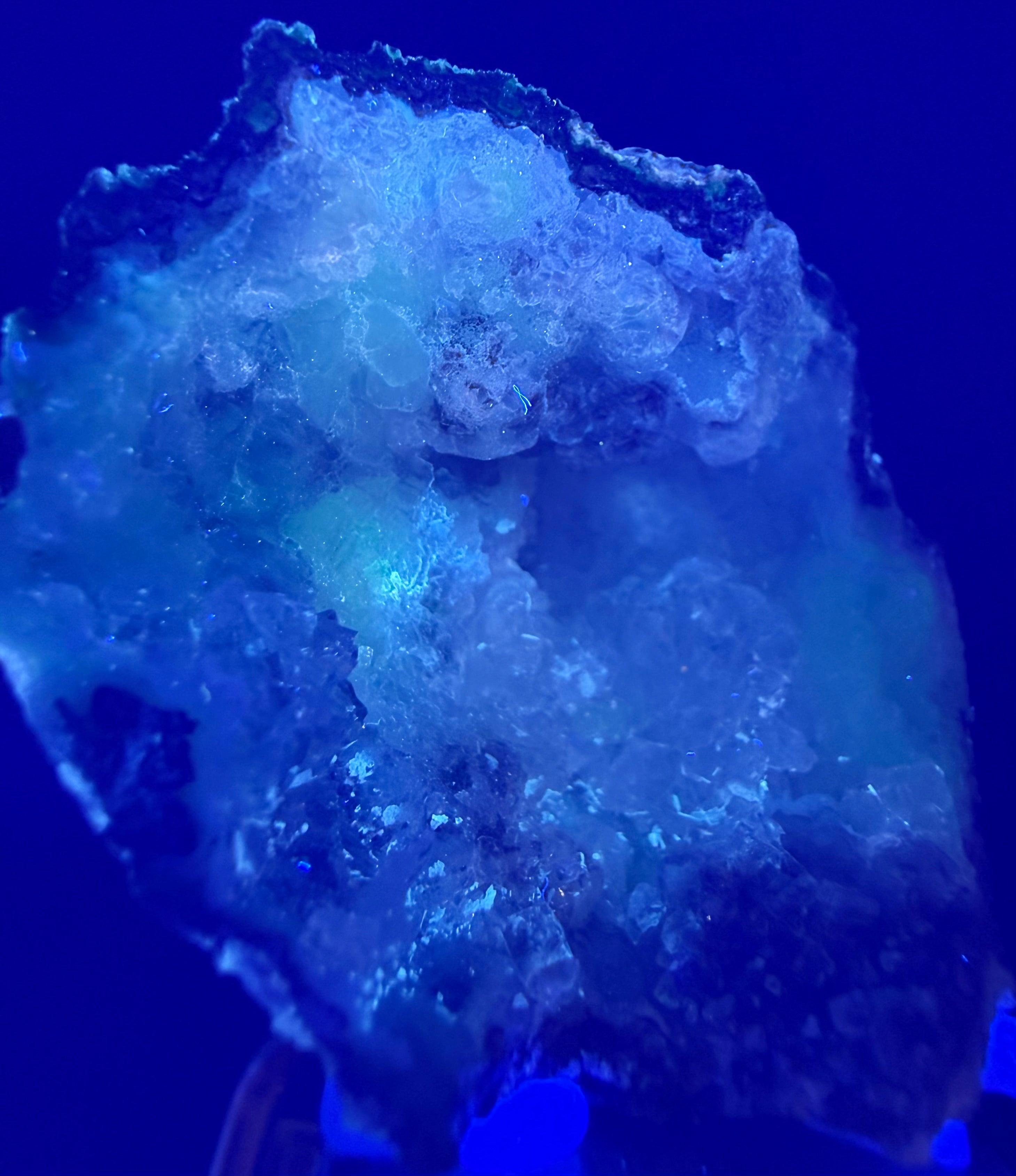 UV Reactive “Alien Agate” Geode | Hinged Display Specimen