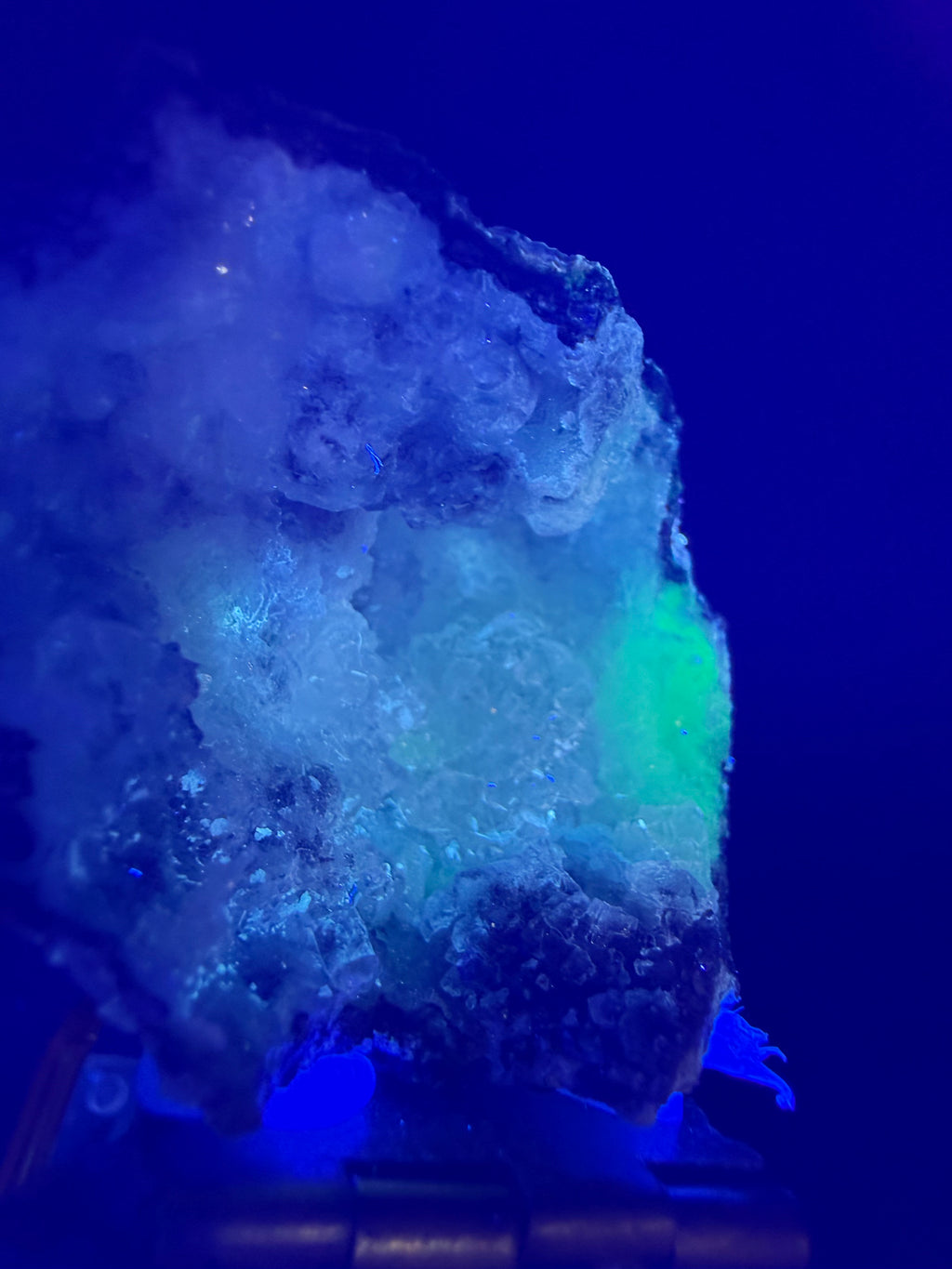 UV Reactive “Alien Agate” Geode | Hinged Display Specimen