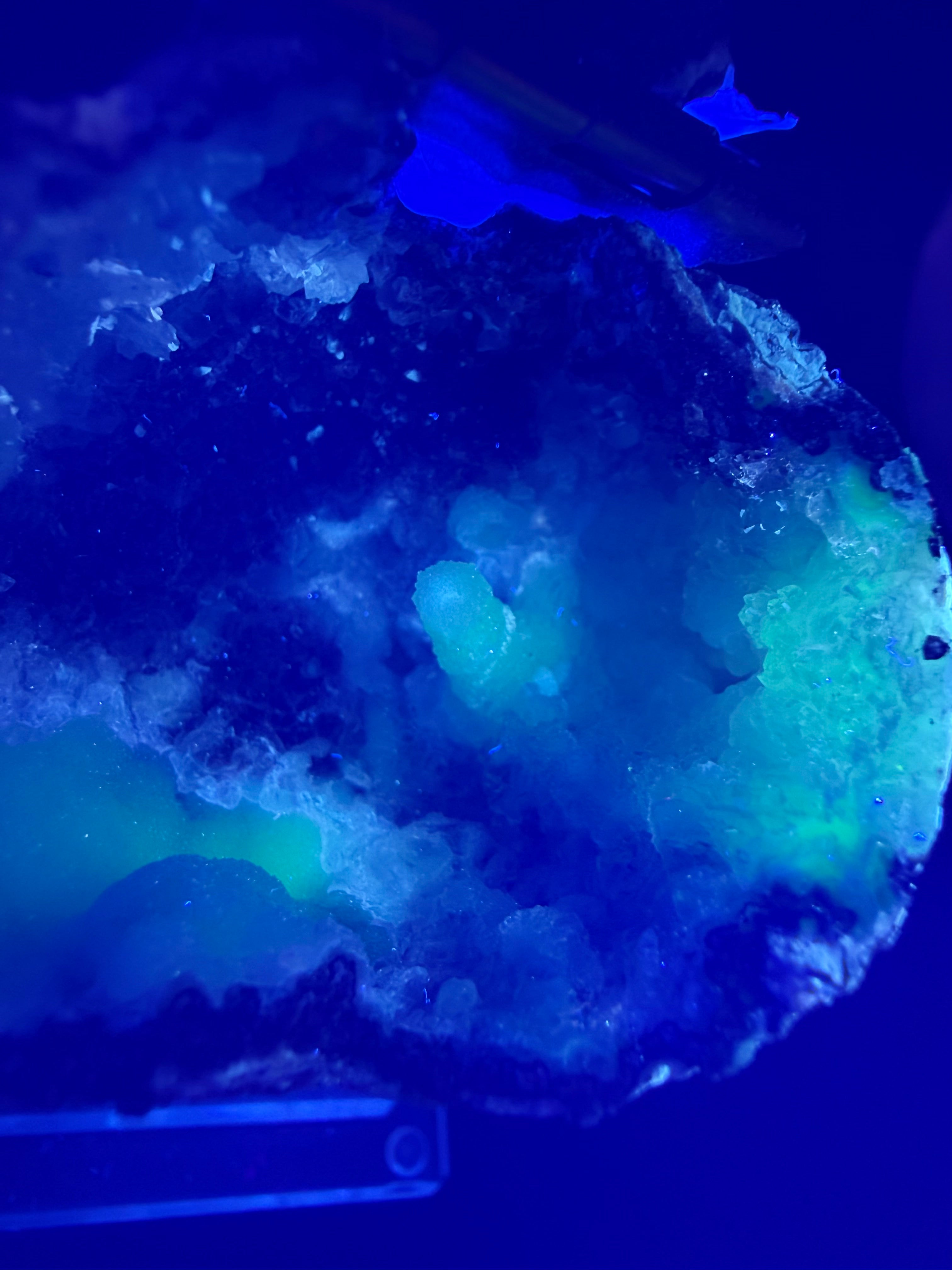 UV Reactive “Alien Agate” Geode | Hinged Display Specimen