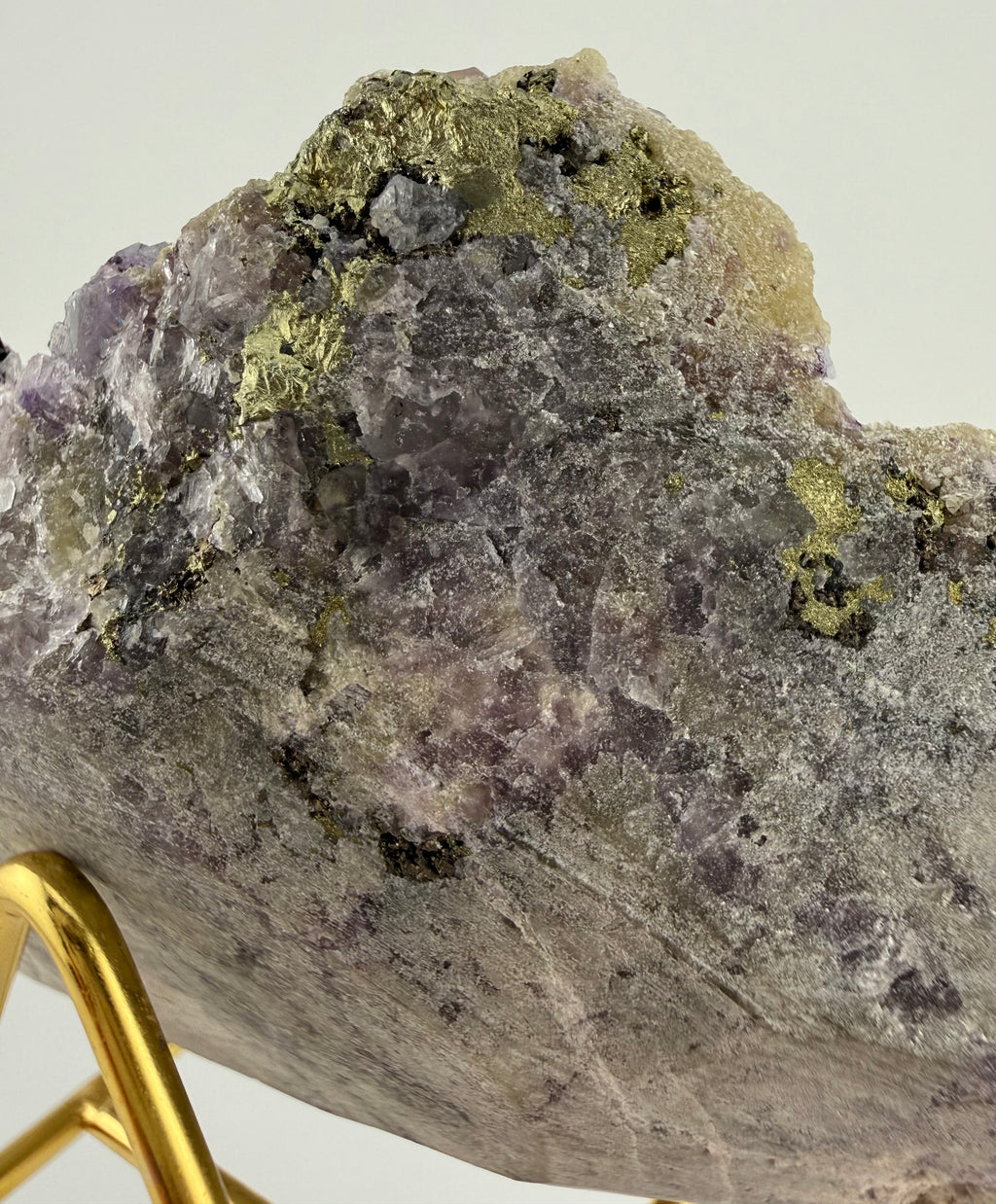 Purple Fluorite on Calcite with Chalcopyrite UV Reactive Collector Specimen | China (Hubei / Wuhan Region)