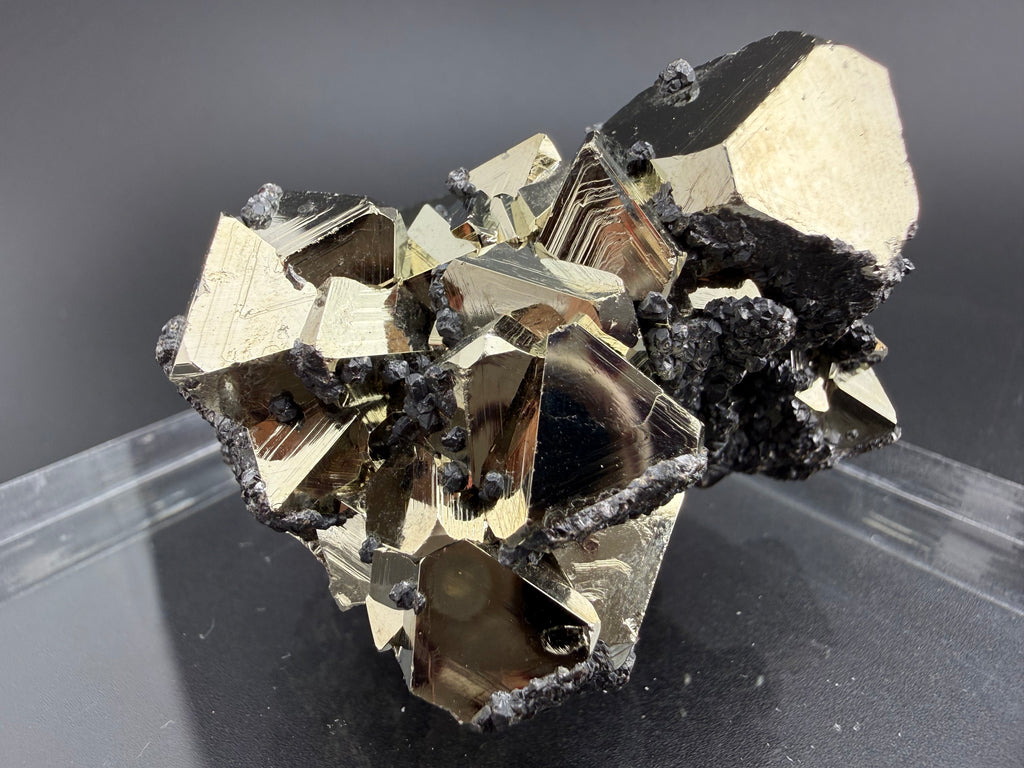 Pyrite Cluster with UV Reactive Sphalerite – Peru