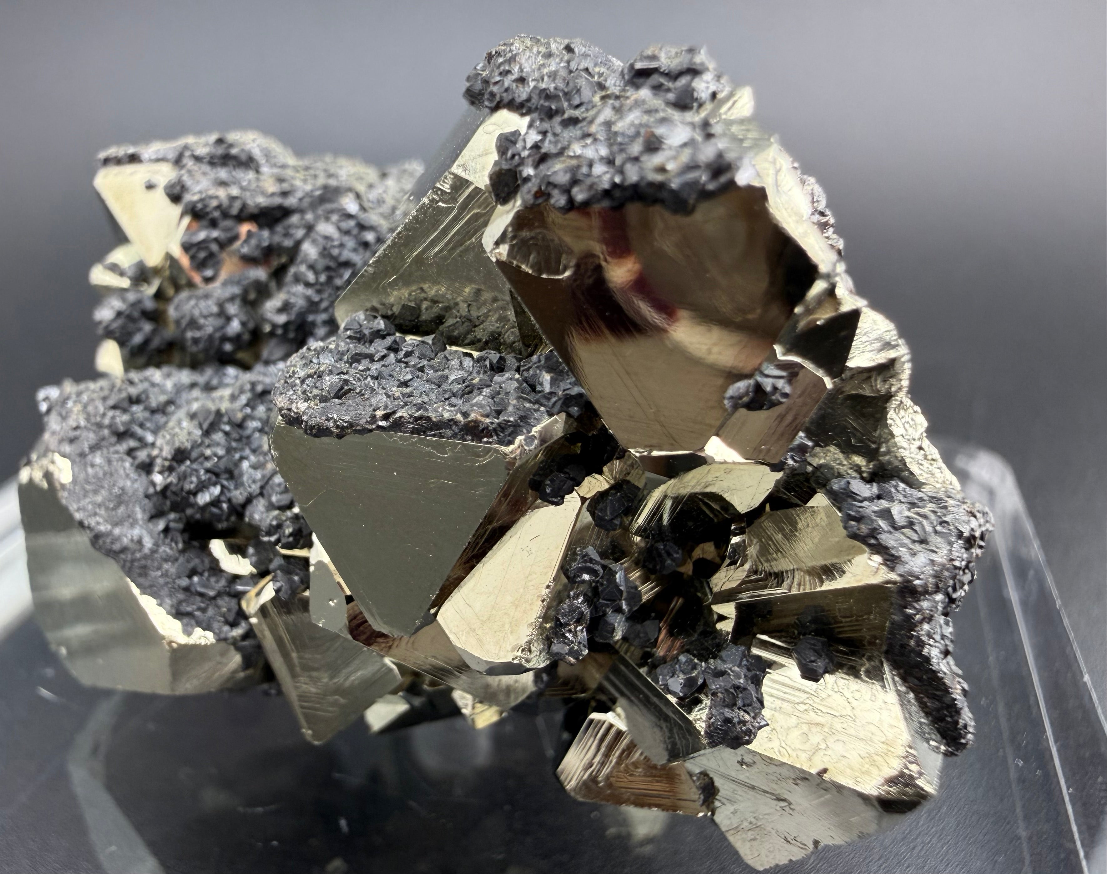 Pyrite Cluster with UV Reactive Sphalerite – Peru