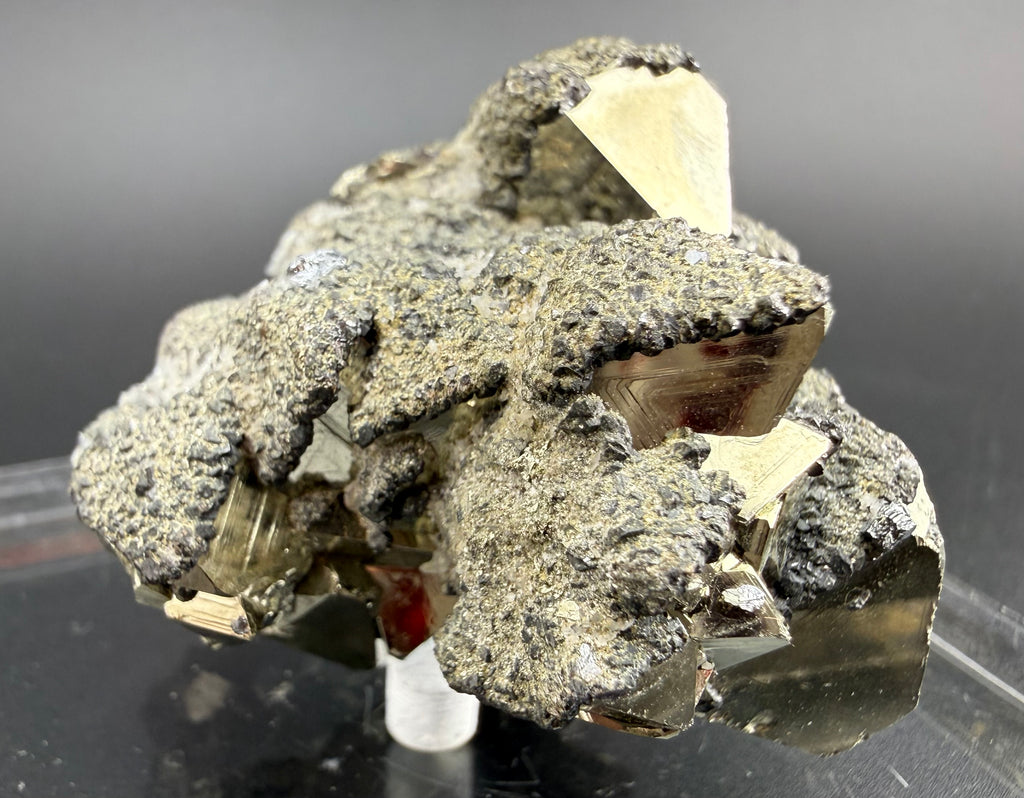 Pyrite Cluster with UV Reactive Sphalerite – Peru