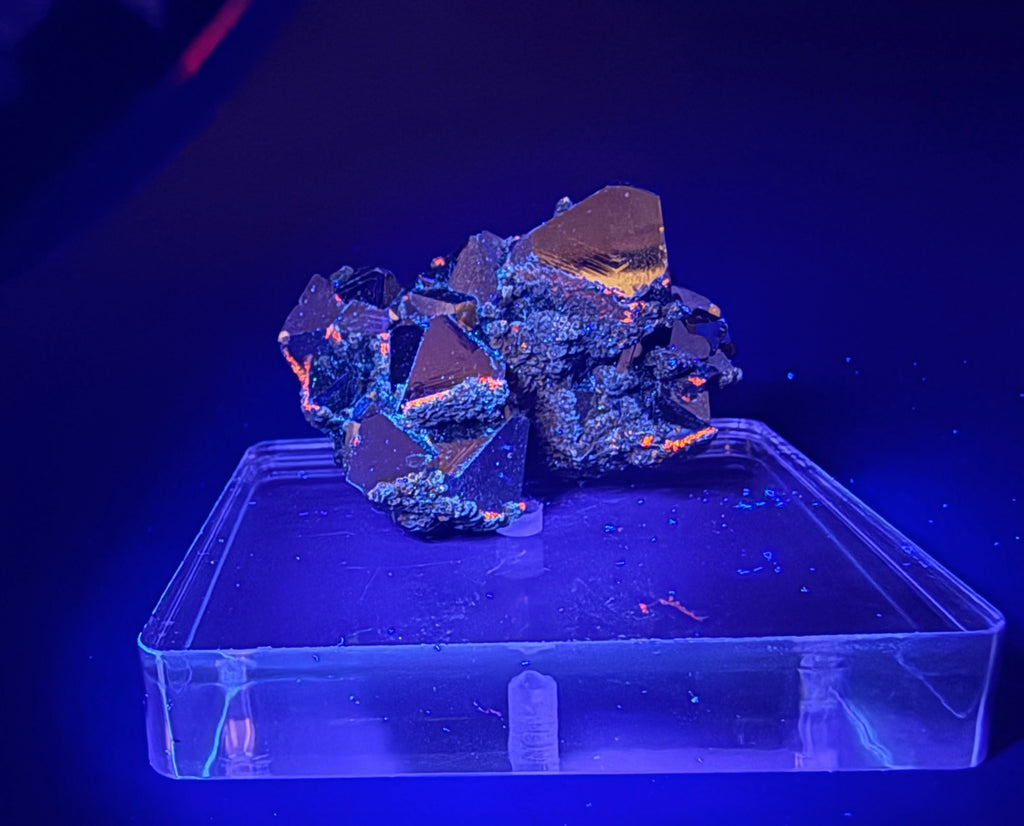 Pyrite Cluster with UV Reactive Sphalerite – Peru