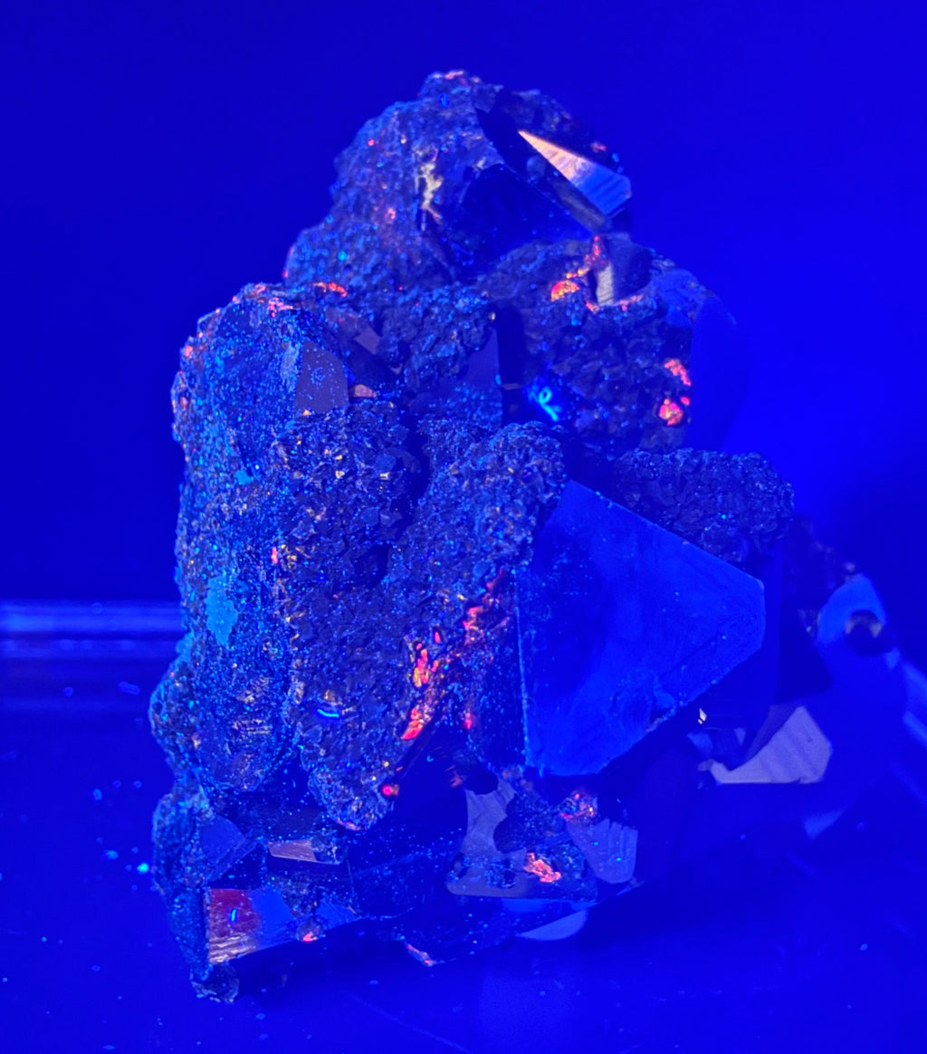 Pyrite Cluster with UV Reactive Sphalerite – Peru