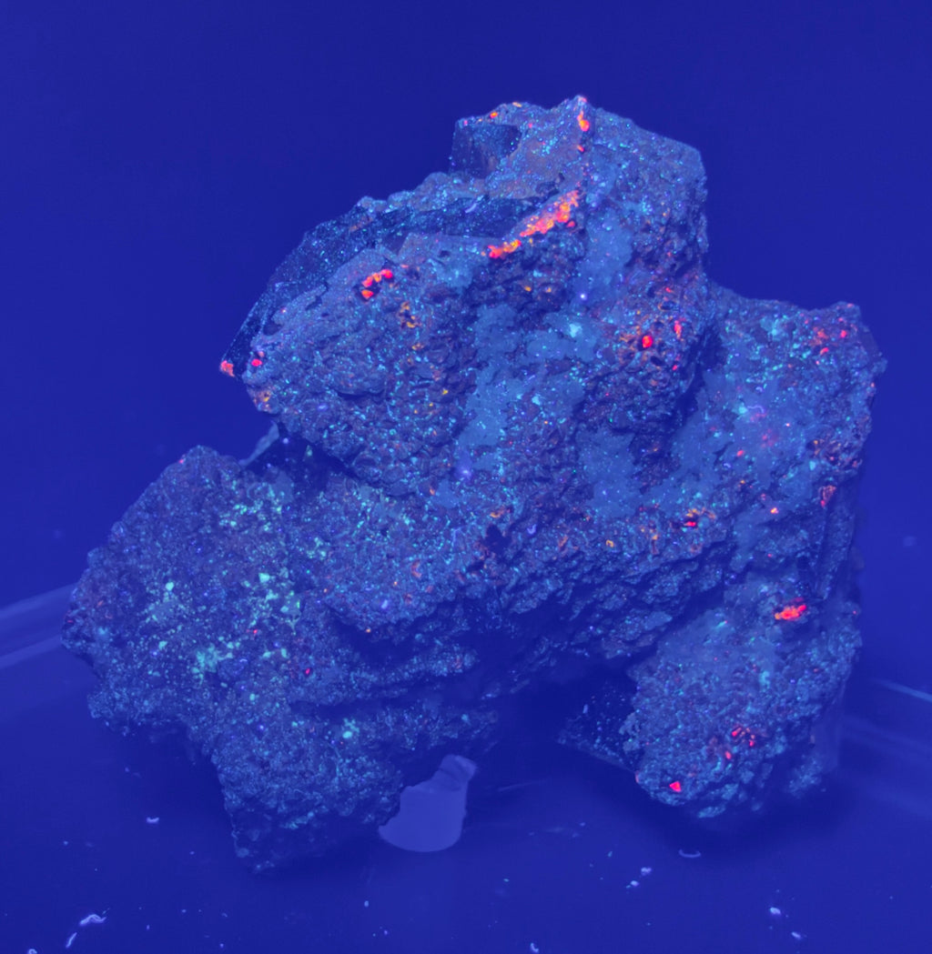 Pyrite Cluster with UV Reactive Sphalerite – Peru