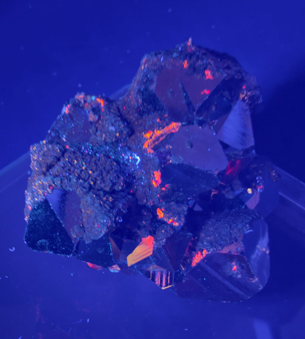 Pyrite Cluster with UV Reactive Sphalerite – Peru
