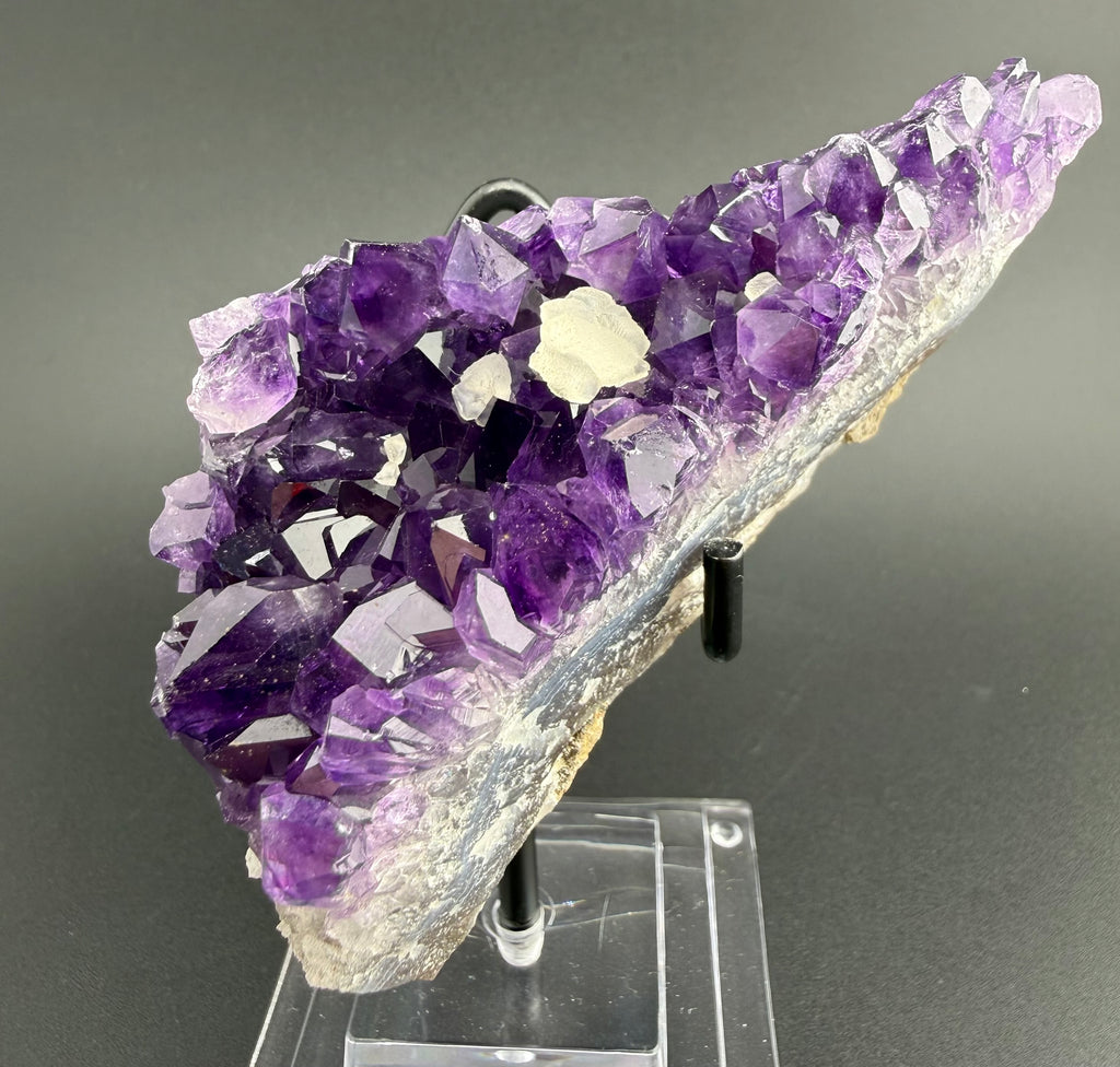 Amethyst with Calcite Rosettes – Artigas, Uruguay (UV Reactive)