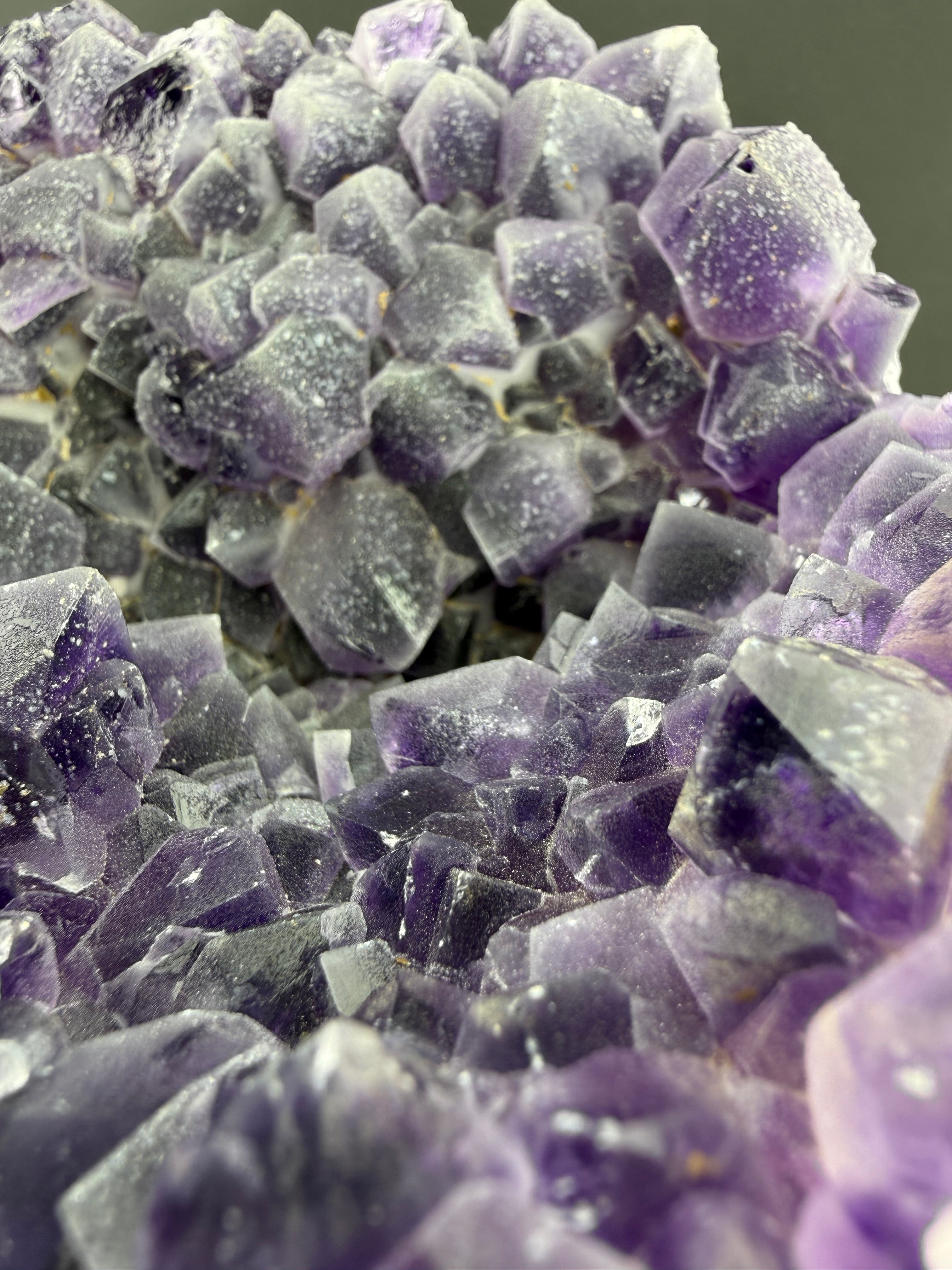 Frosted Amethyst Geode | Sculptural Volcanic Formation | Brazil