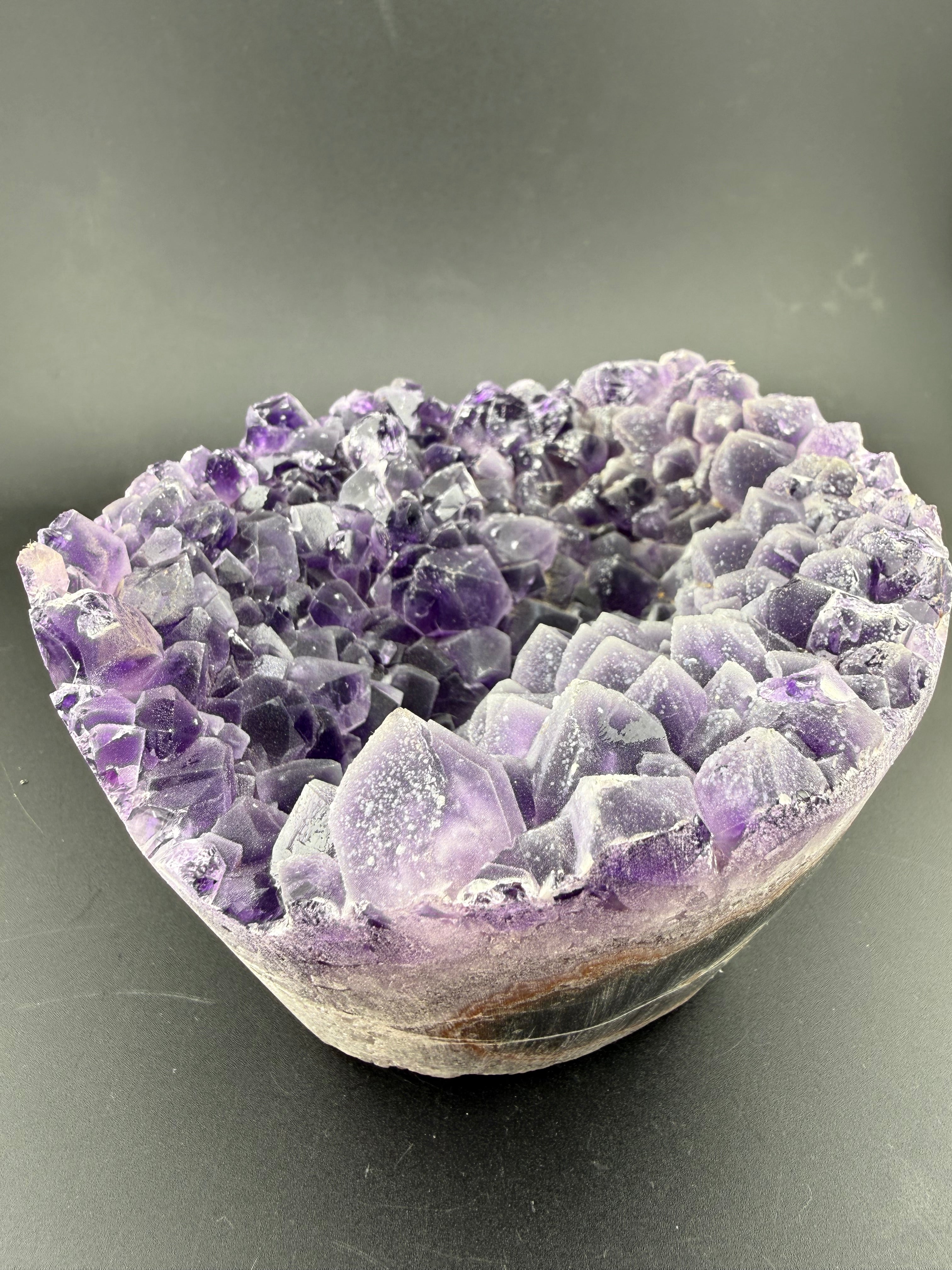 Frosted Amethyst Geode | Sculptural Volcanic Formation | Brazil