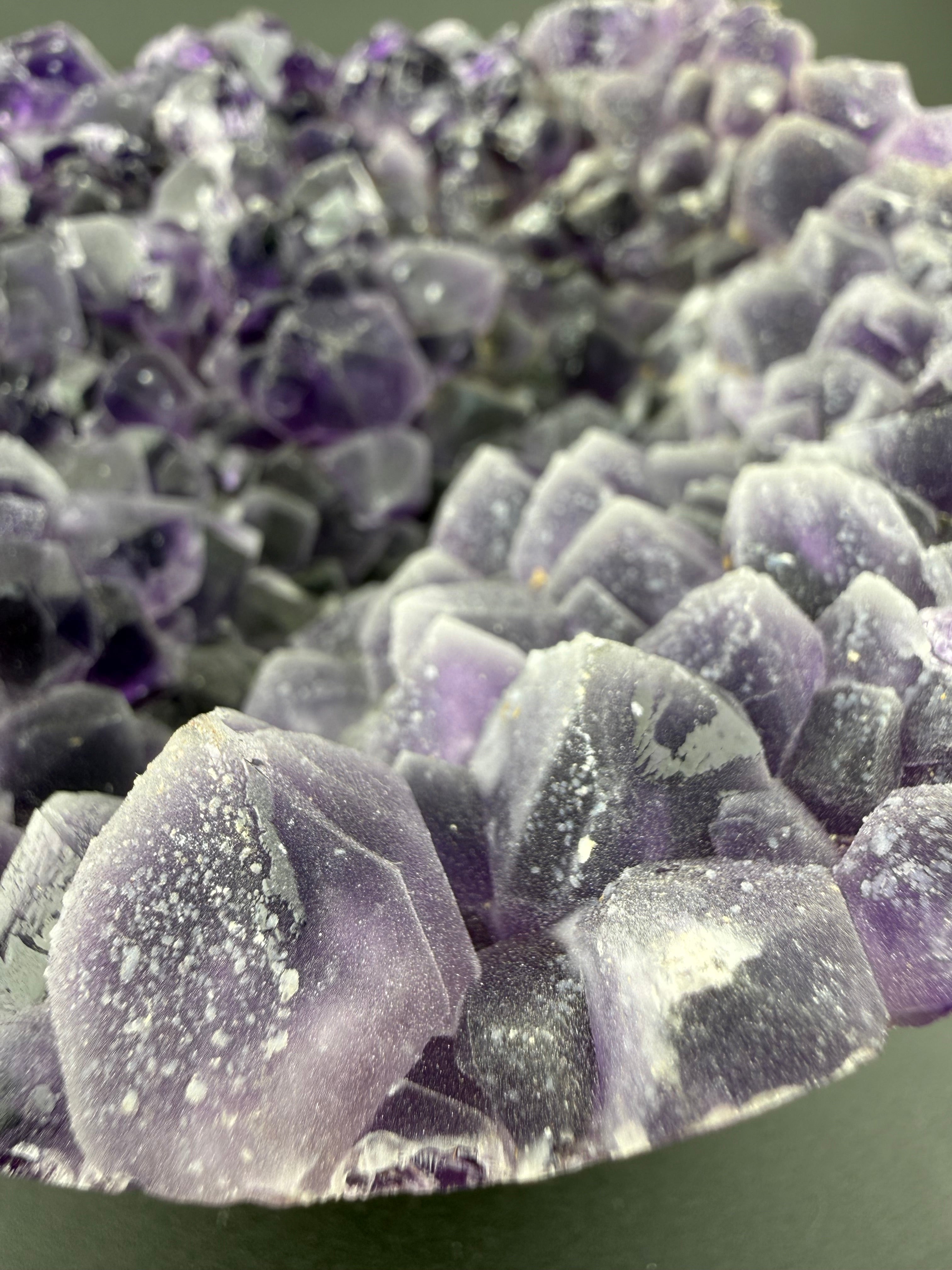 Frosted Amethyst Geode | Sculptural Volcanic Formation | Brazil