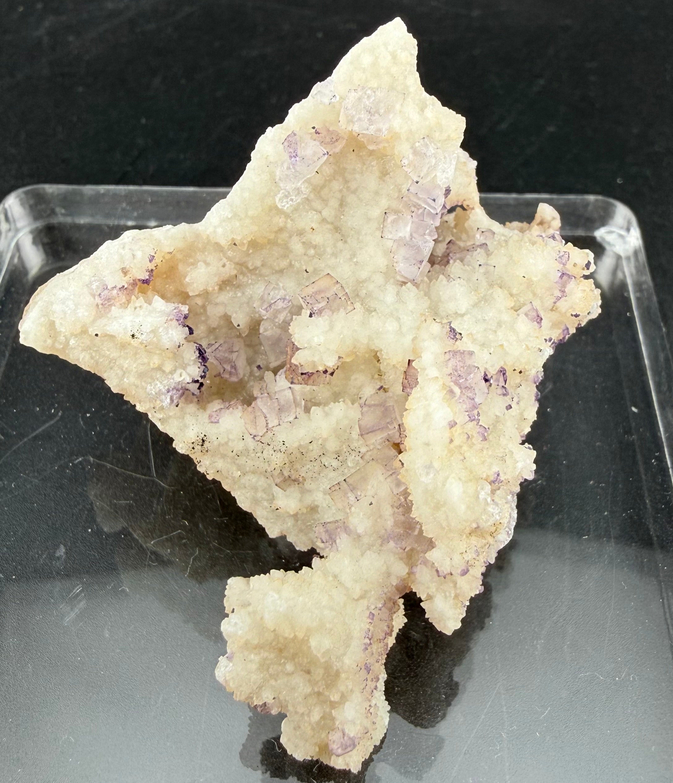 Fluorite on Calcite | UV Reactive Specimen | Hubei, China