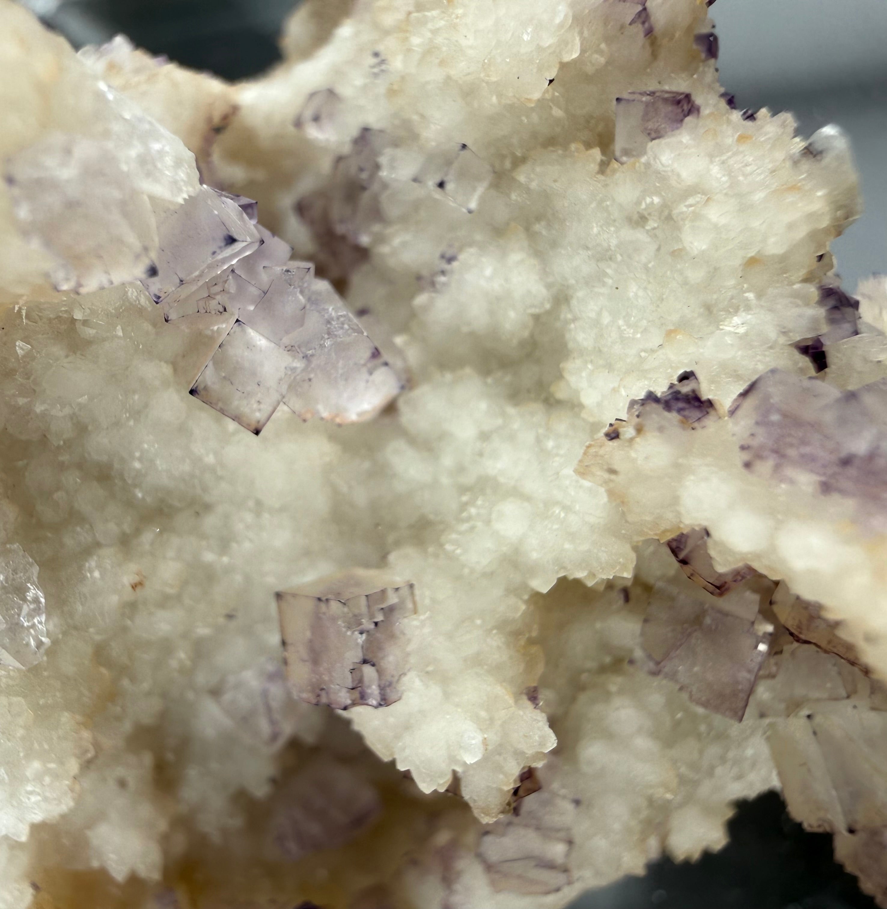 Fluorite on Calcite | UV Reactive Specimen | Hubei, China