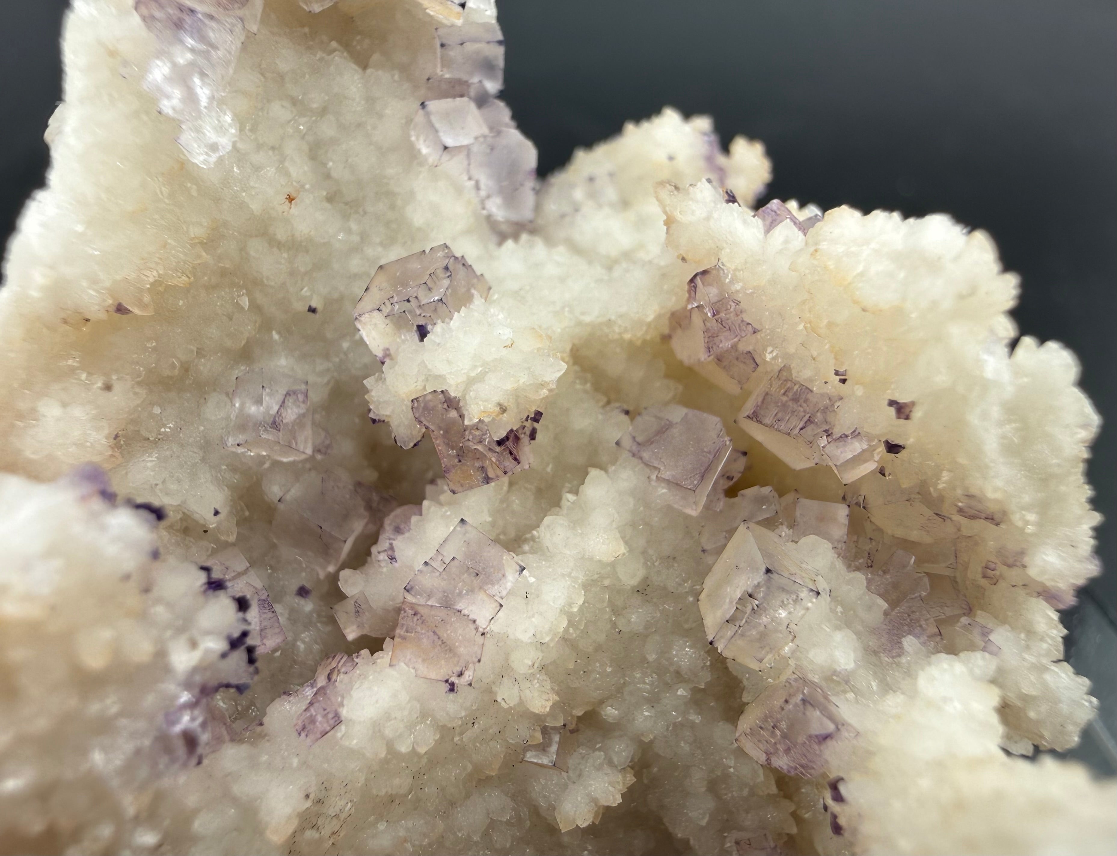 Fluorite on Calcite | UV Reactive Specimen | Hubei, China