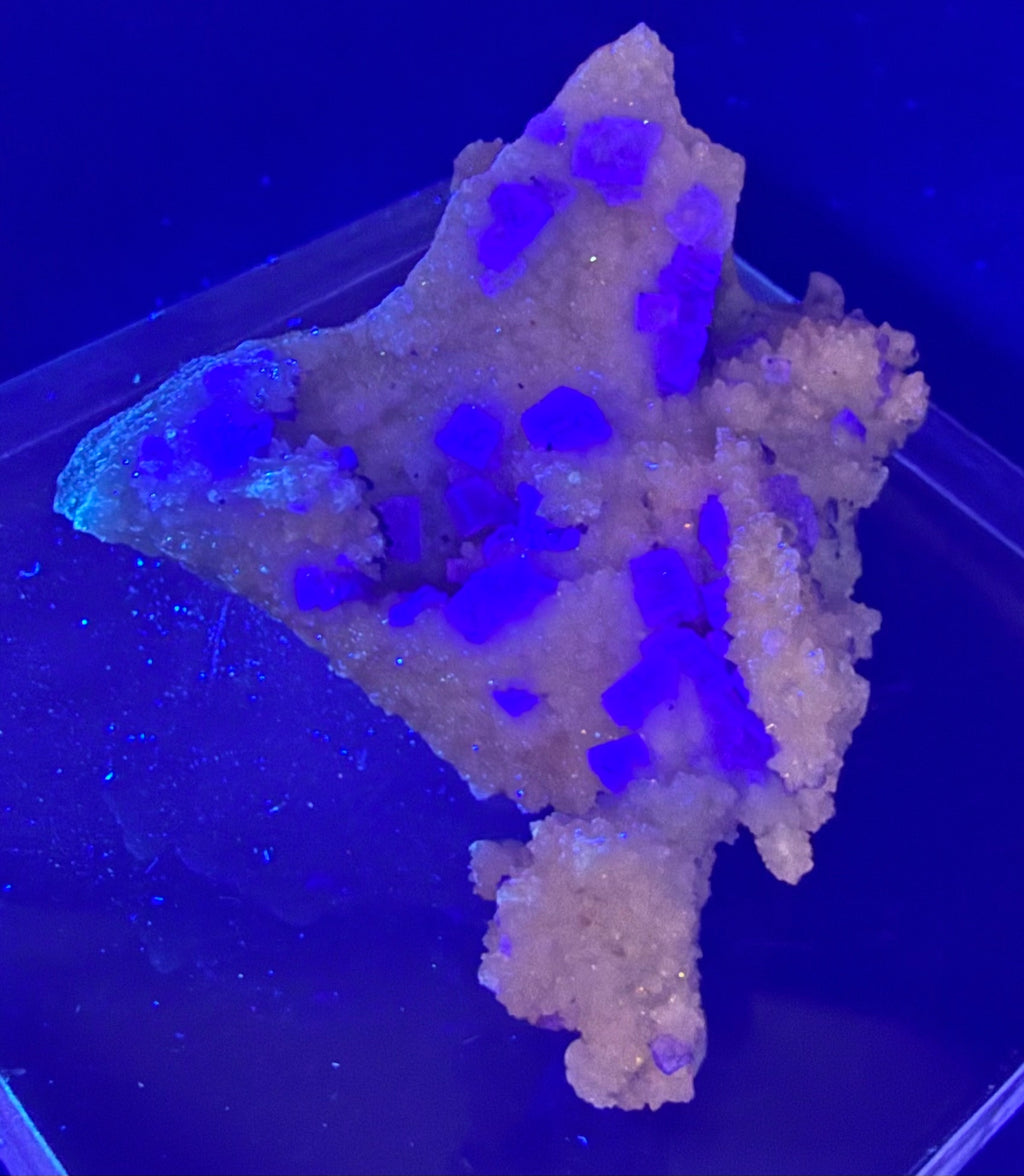 Fluorite on Calcite | UV Reactive Specimen | Hubei, China