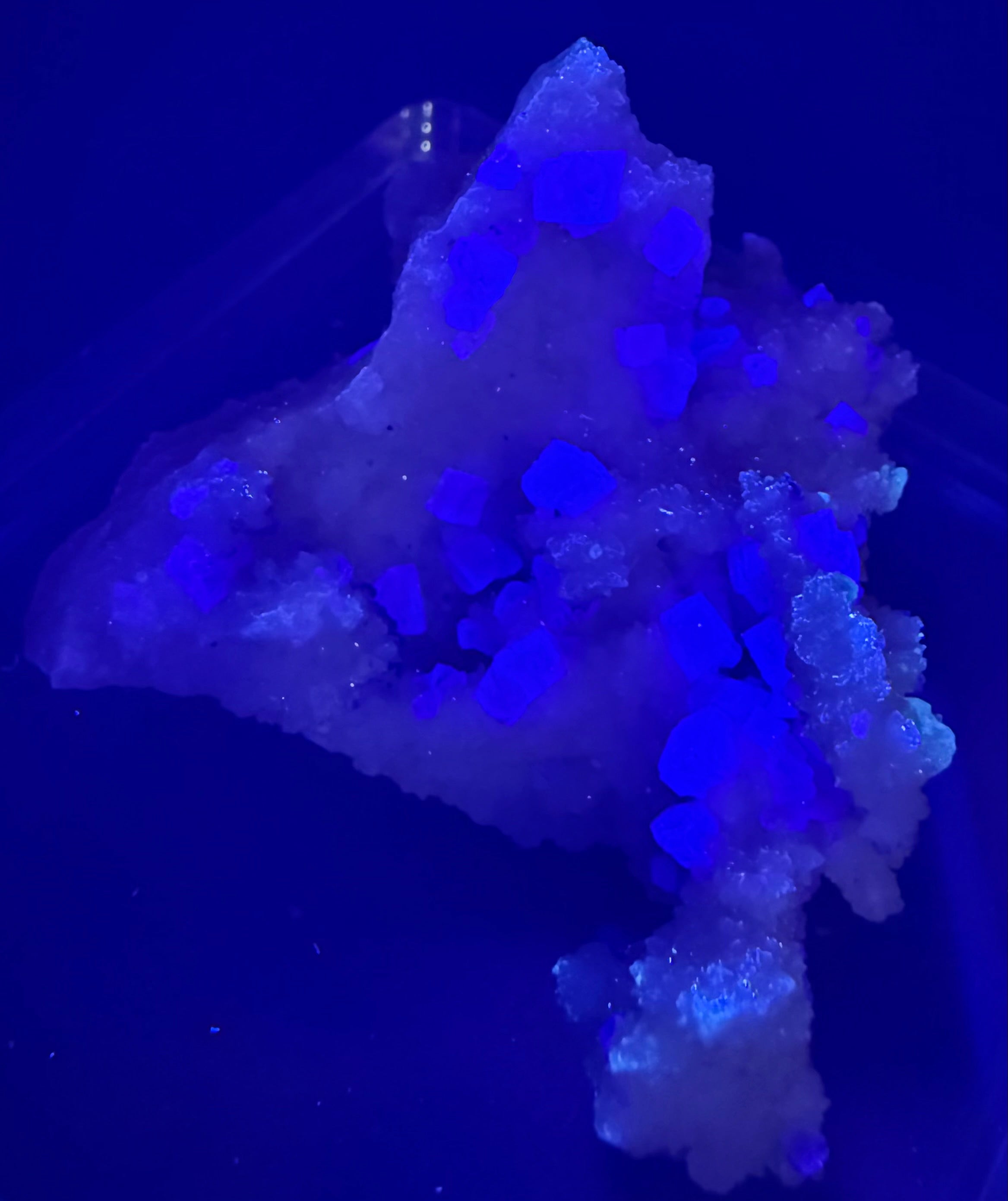 Fluorite on Calcite | UV Reactive Specimen | Hubei, China