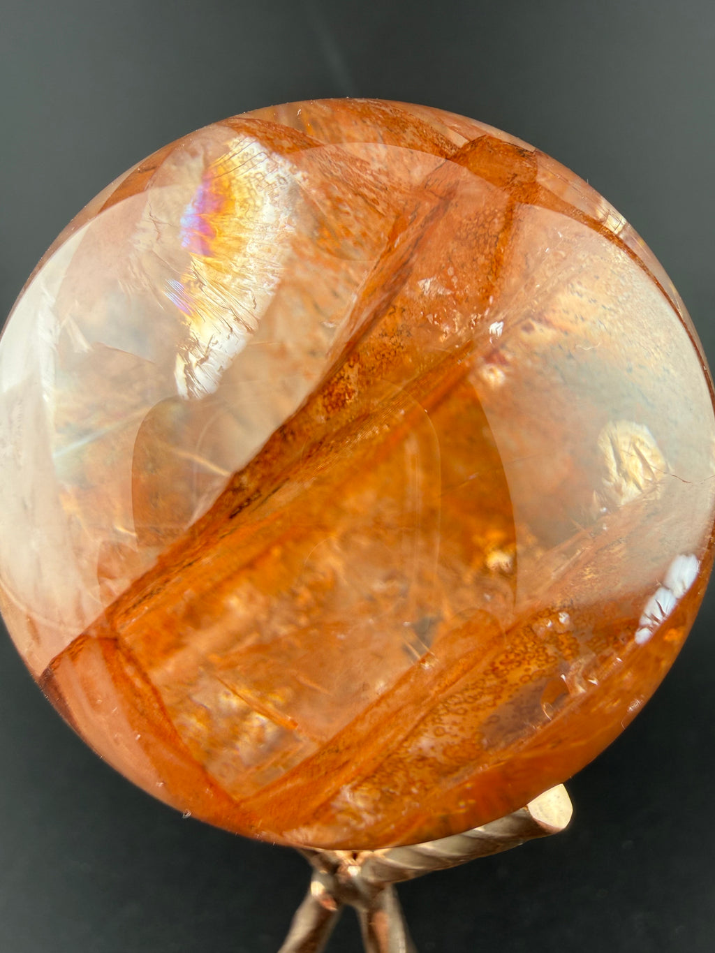 Hematoid Quartz Sphere | Quartz with Hematite Inclusions | Brazil | Lapidary Form