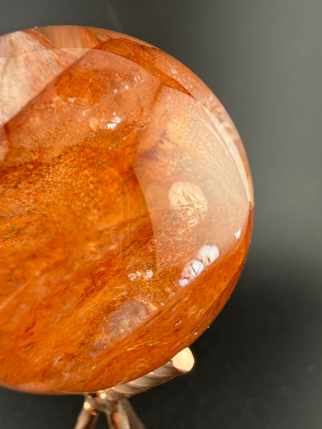 Hematoid Quartz Sphere | Quartz with Hematite Inclusions | Brazil | Lapidary Form