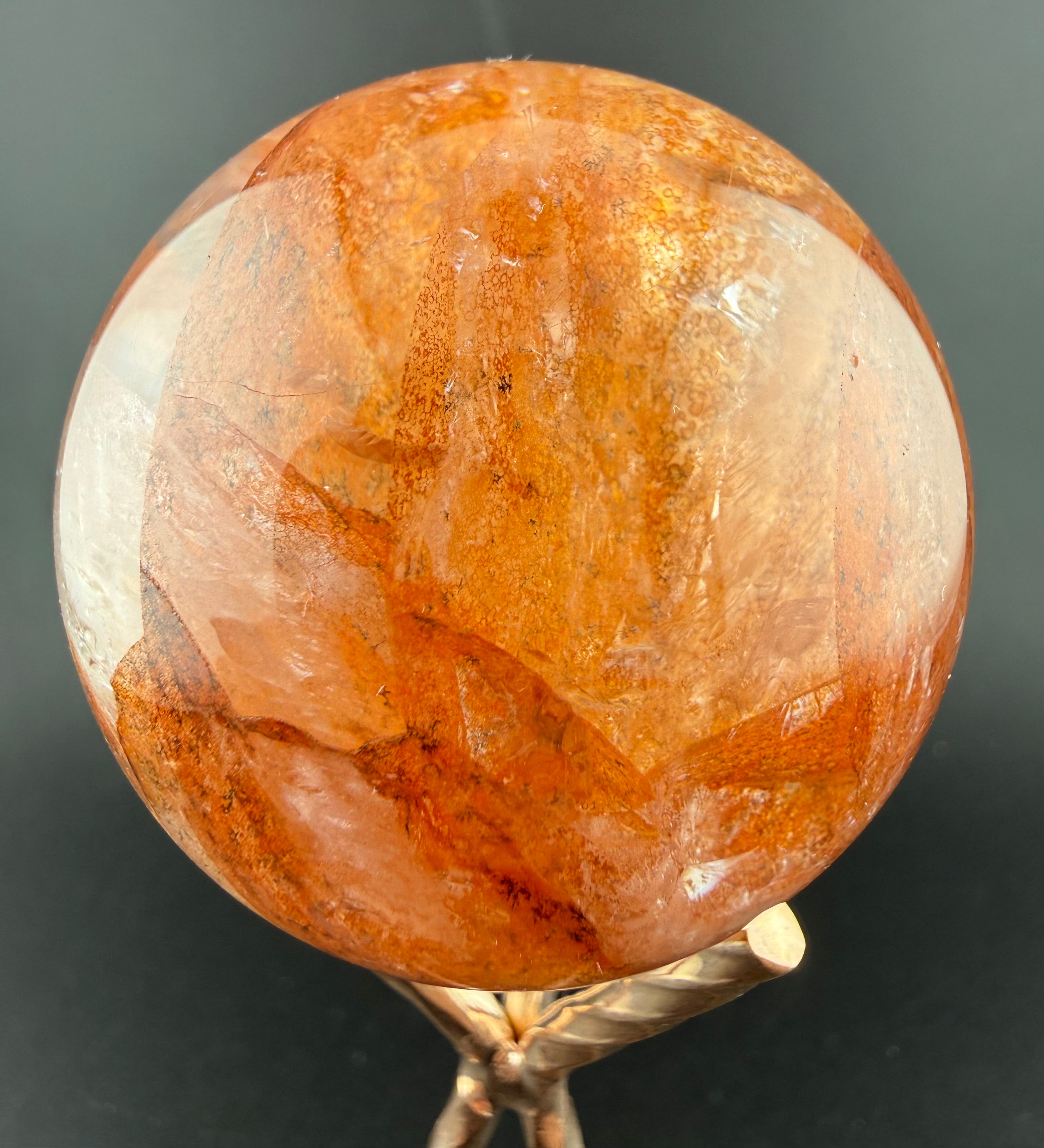 Hematoid Quartz Sphere | Quartz with Hematite Inclusions | Brazil | Lapidary Form