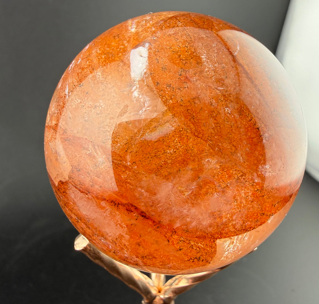 Hematoid Quartz Sphere | Quartz with Hematite Inclusions | Brazil | Lapidary Form