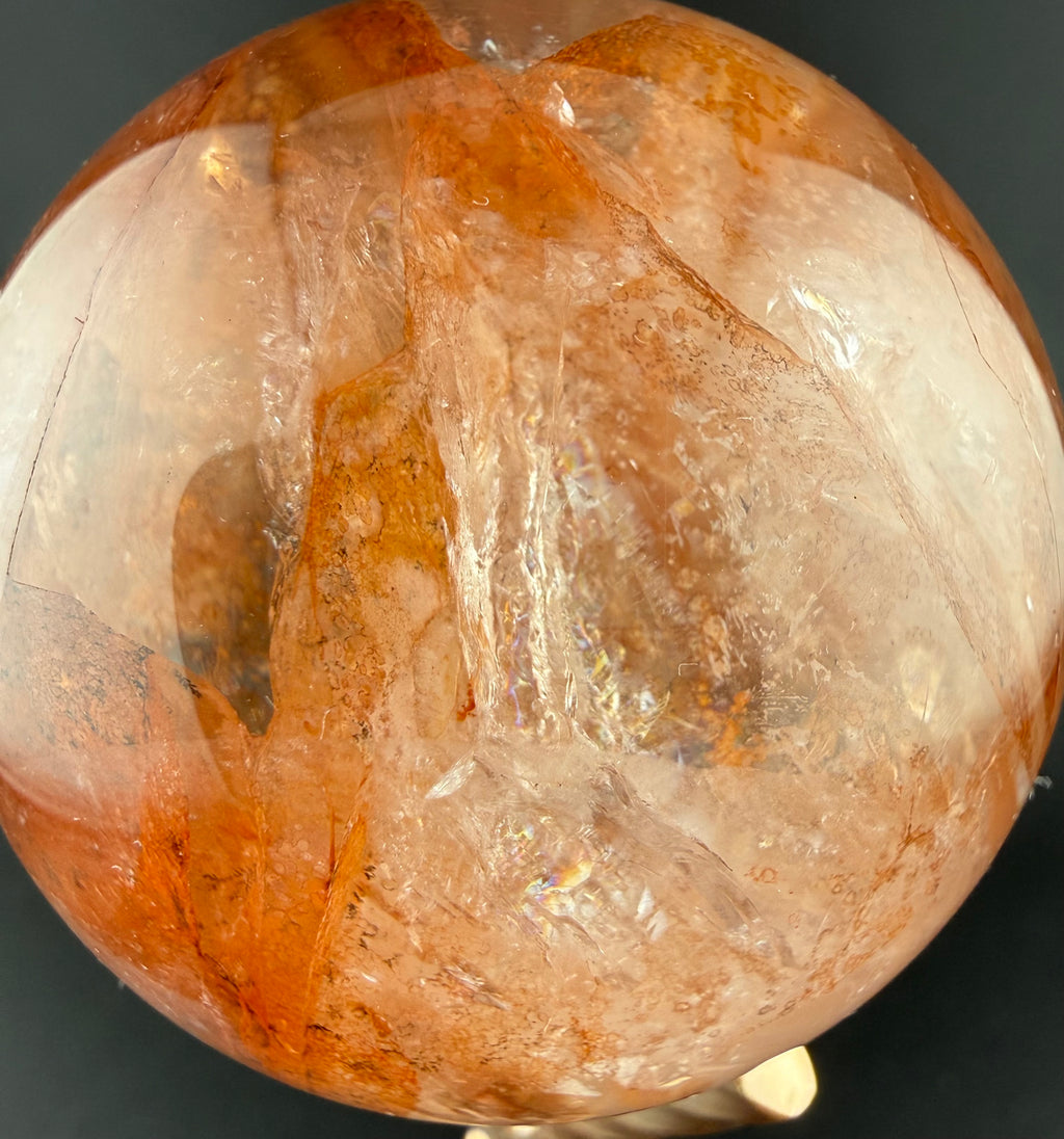 Hematoid Quartz Sphere | Quartz with Hematite Inclusions | Brazil | Lapidary Form