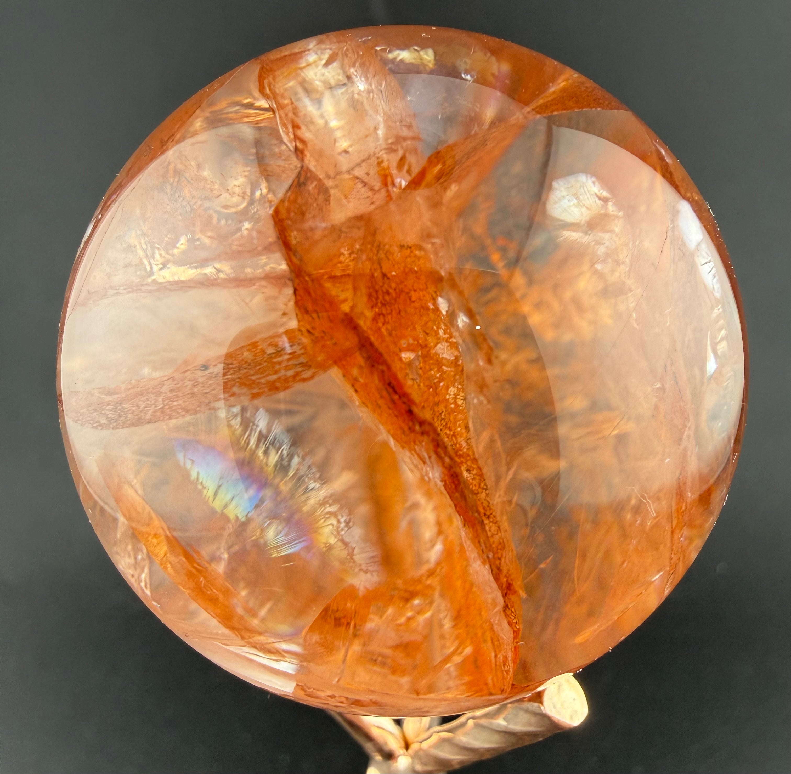 Hematoid Quartz Sphere | Quartz with Hematite Inclusions | Brazil | Lapidary Form