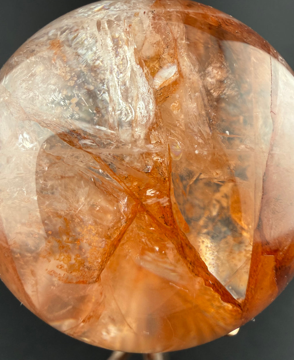 Hematoid Quartz Sphere | Quartz with Hematite Inclusions | Brazil | Lapidary Form