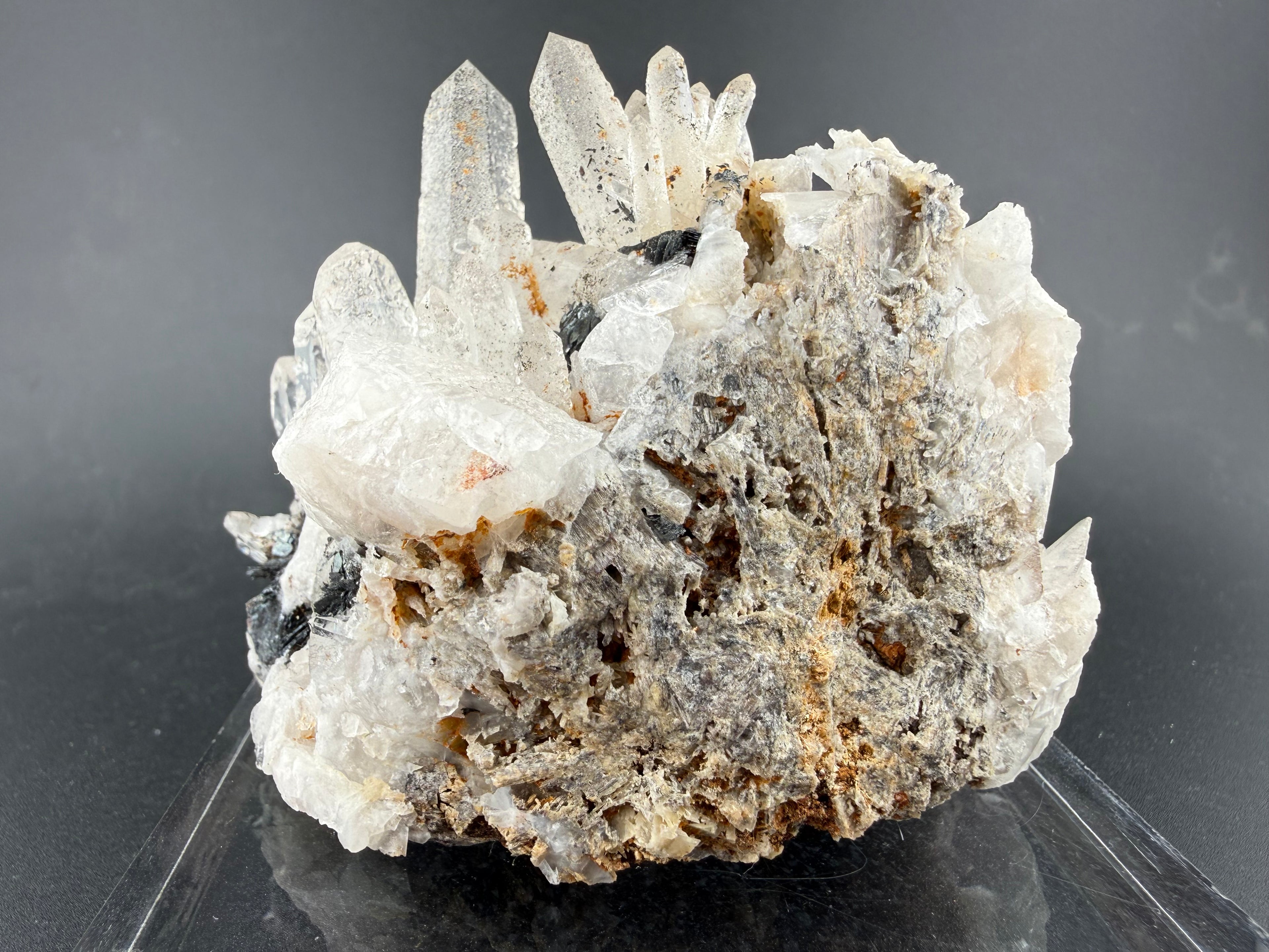 Quartz with Specular Hematite | Sculptural Hydrothermal Cluster | Inner Mongolia, China